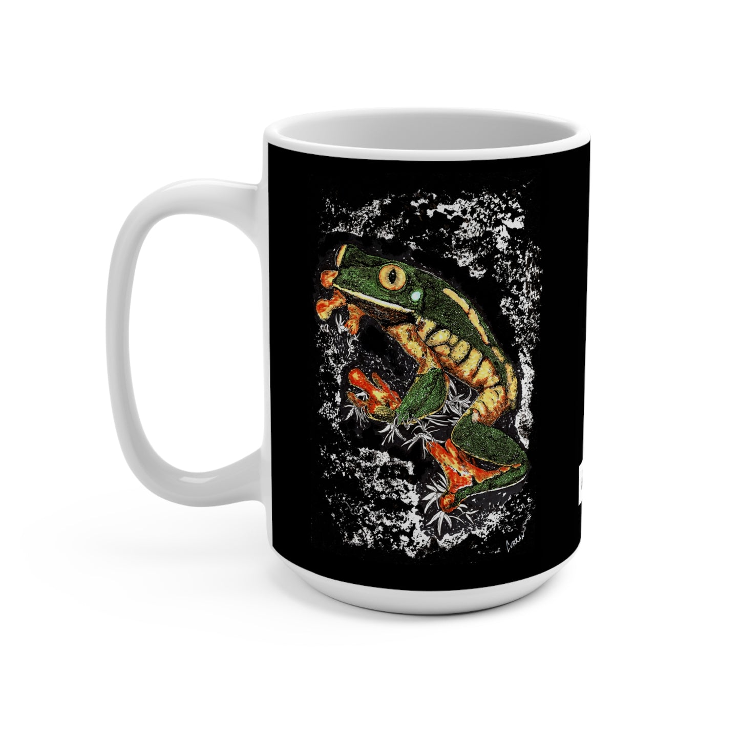 Vibrant Frog Art 15oz Mug - Perfect for Nature Lovers and Coffee Enthusiasts