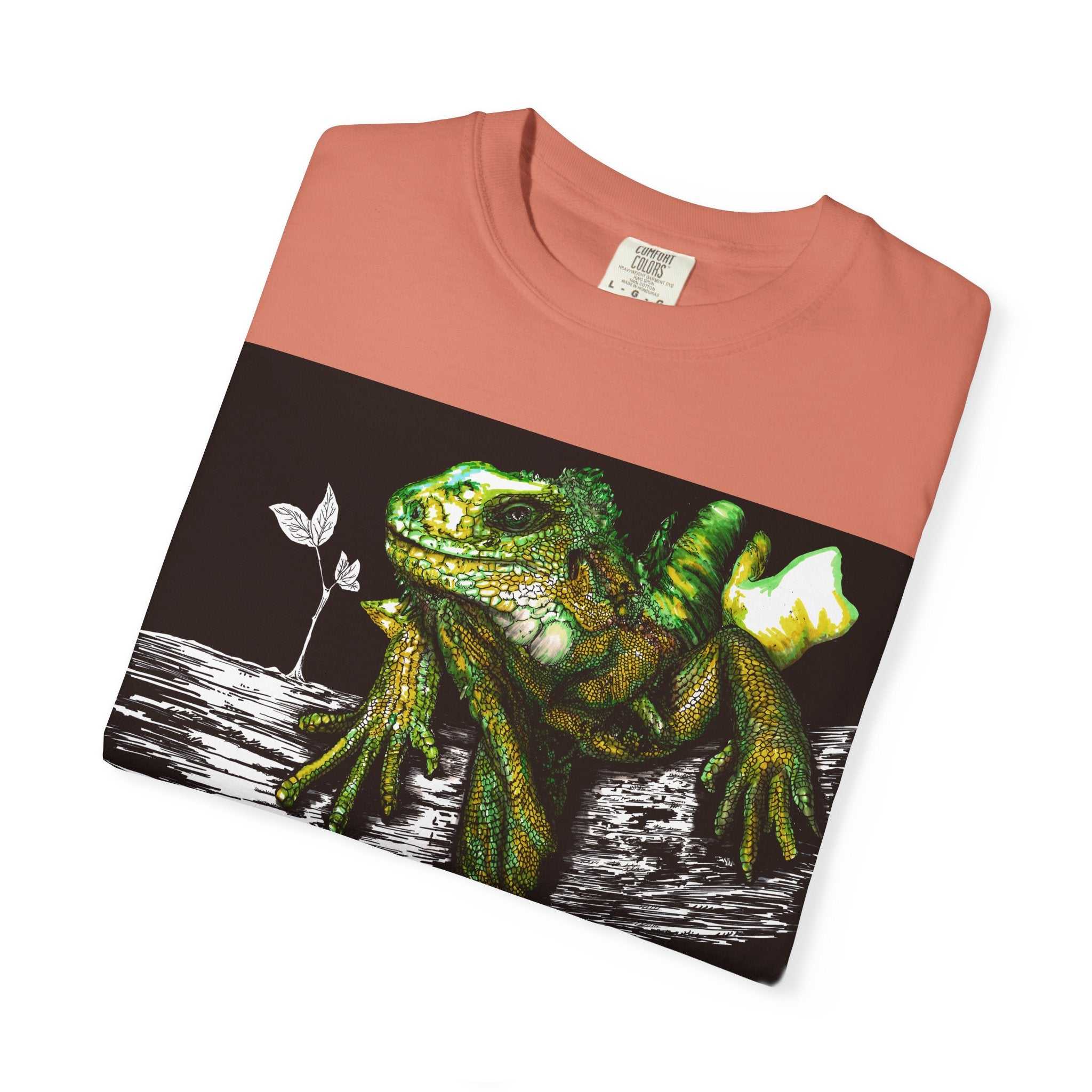 Iguana Unisex T-shirt - Hand Painted Art Design