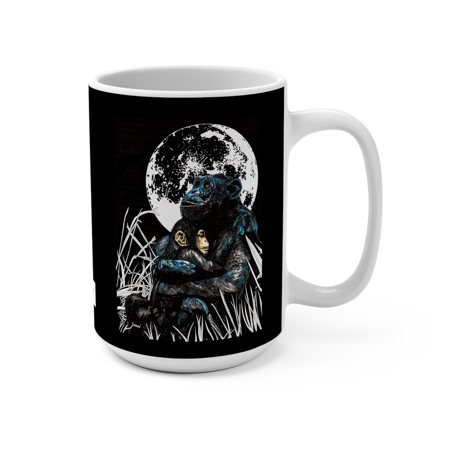 Gorilla and Child 15oz Mug - Perfect Gift for Animal Lovers