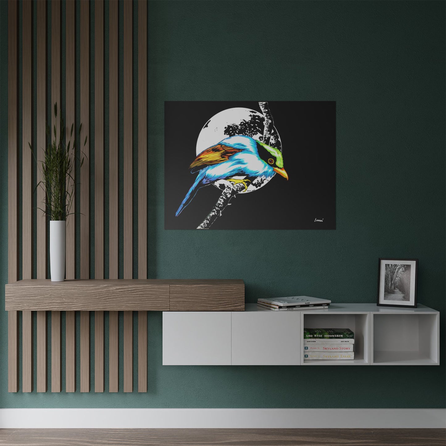 Vibrant Bird Satin Poster - 300gsm Wall Art Print for Nature Lovers