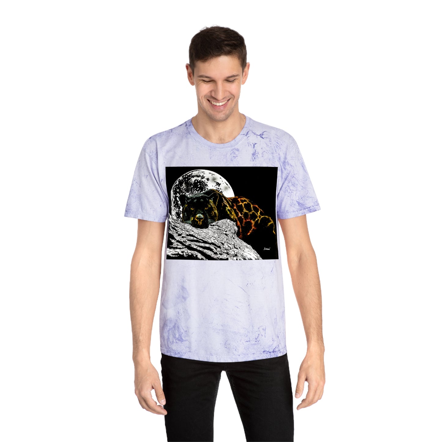 Panther in the Moonlight T Shirt Original Hand Drawn Art