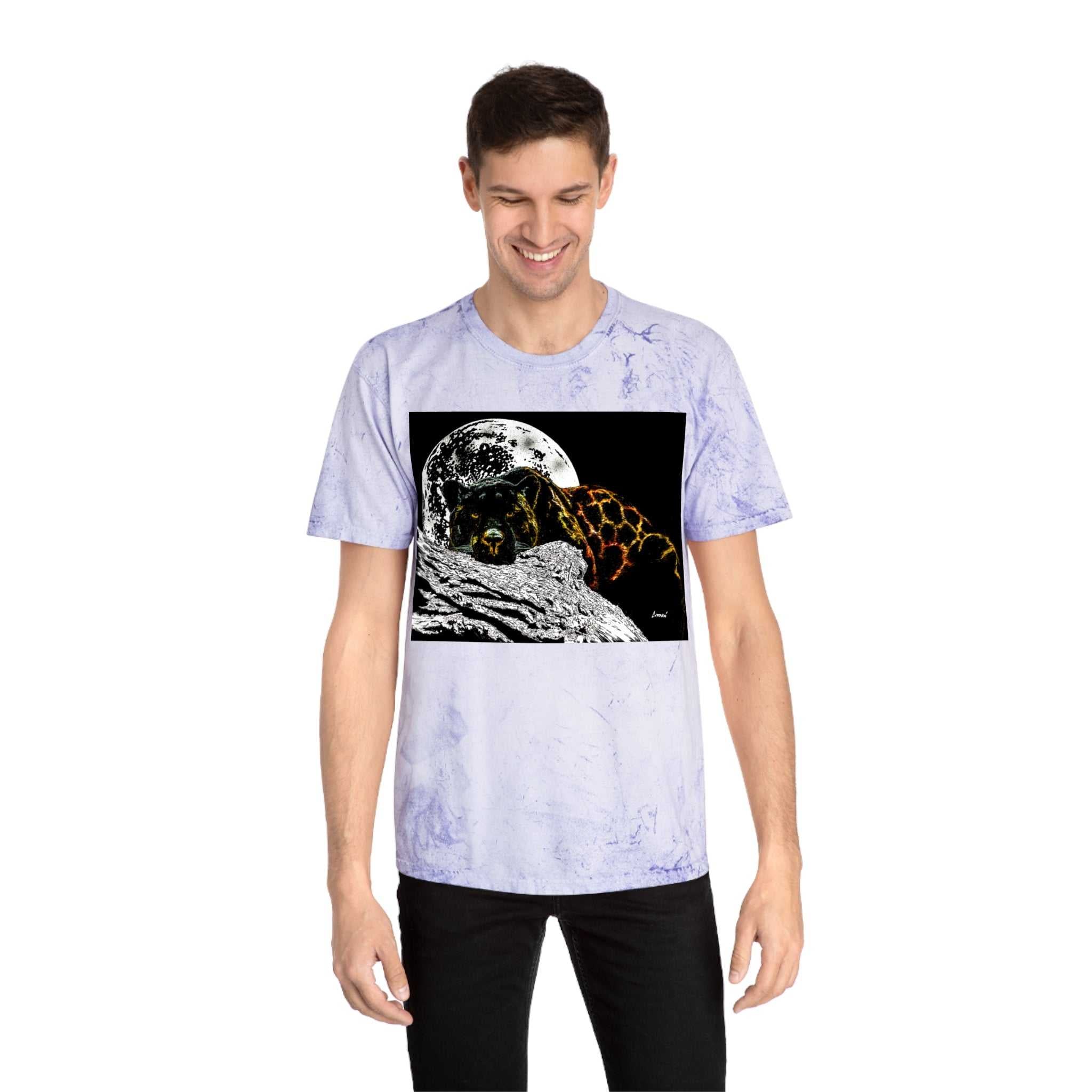 Panther in the Moonlight T Shirt Original Hand Drawn Art
