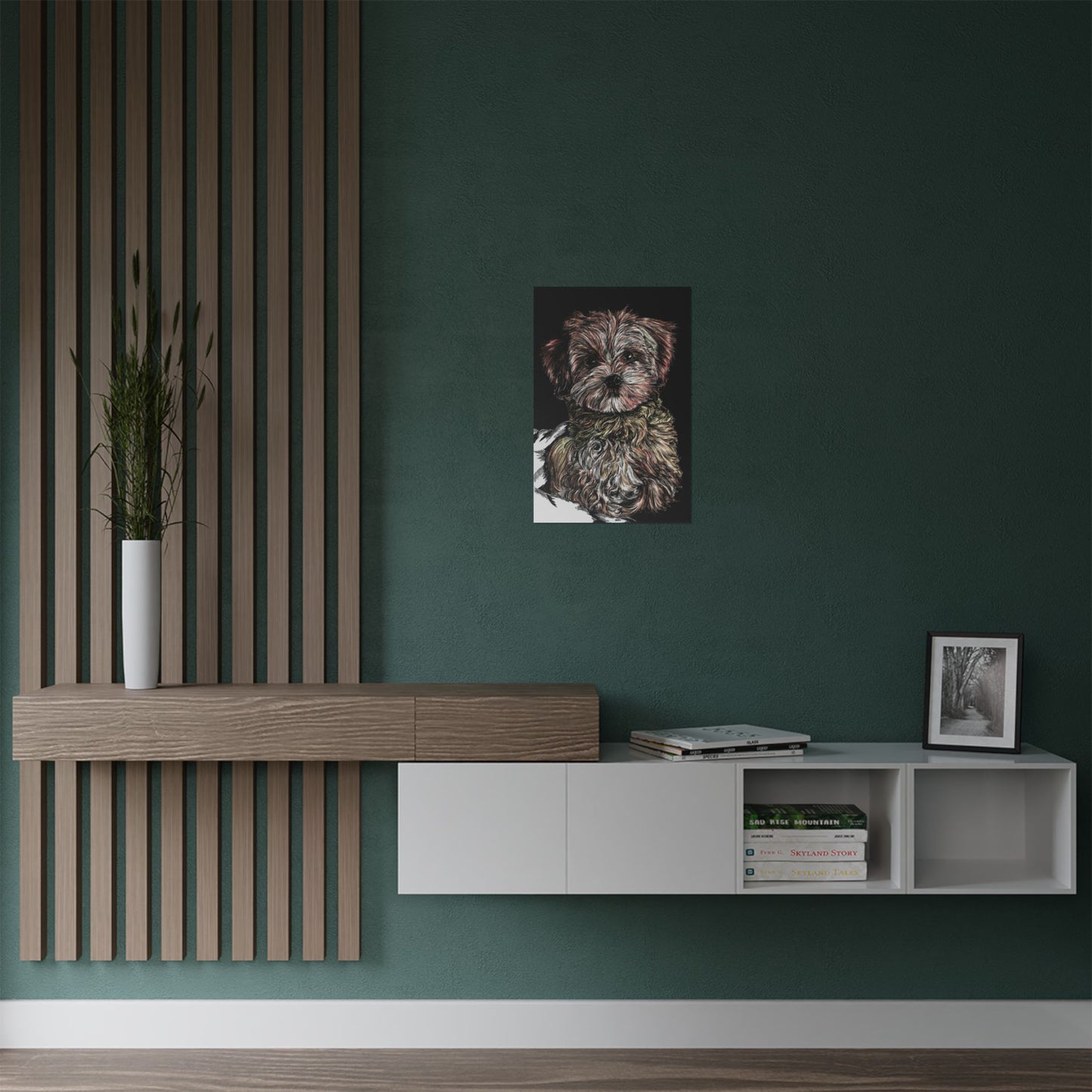Custom Dog Portrait Satin Poster | 300gsm Pet Art Print