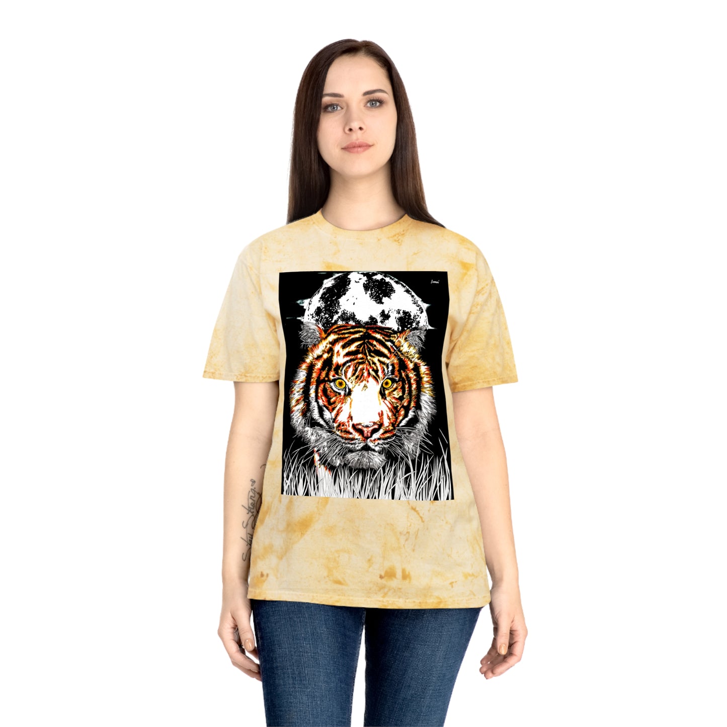 Color Blast Tiger Unisex T Shirt Original Hand Drawn Art