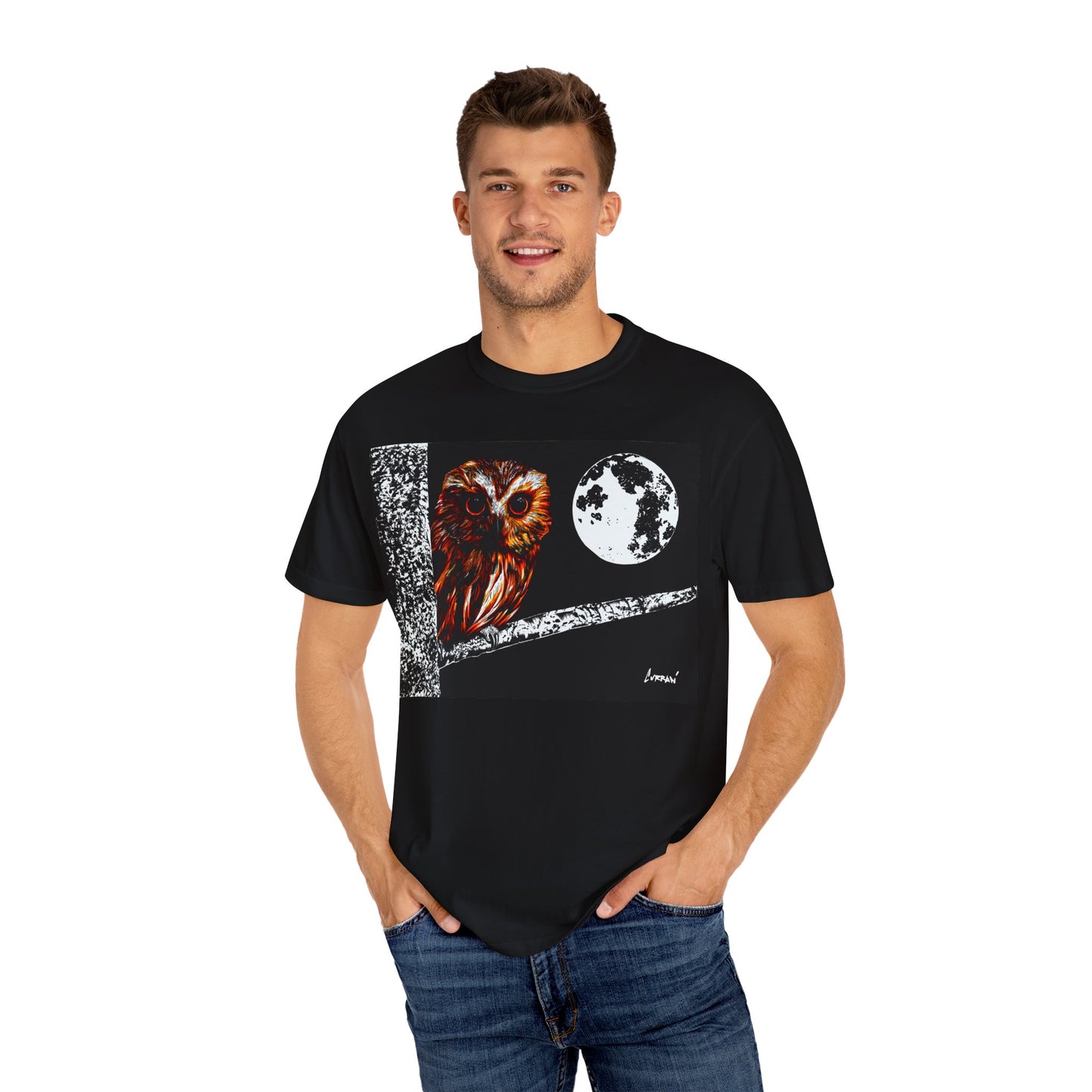 Moonlit Owl Unisex T-Shirt - Nature-Inspired Graphic Tee