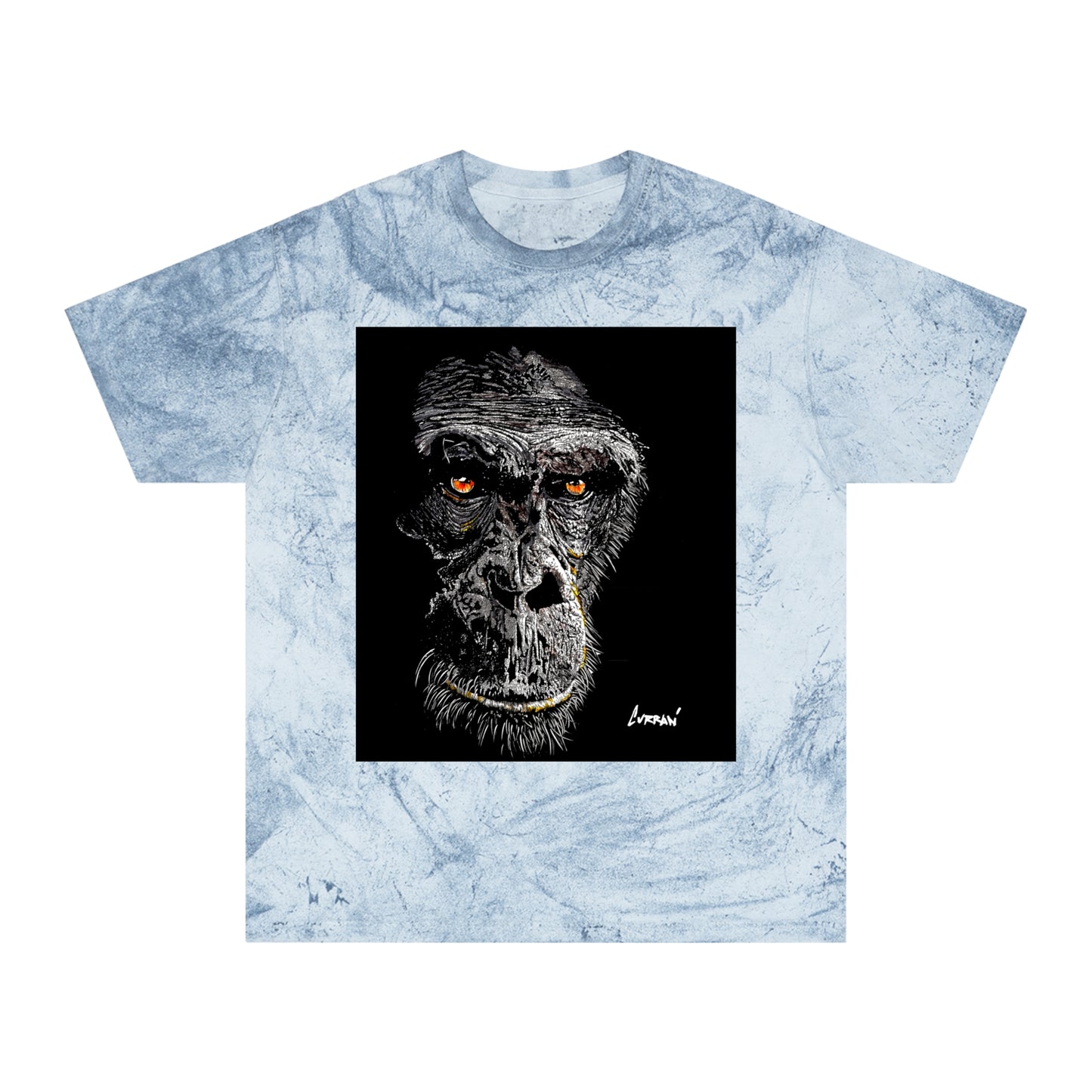 Gorilla Face Color Blast T Shirt Original Hand Drawn Art