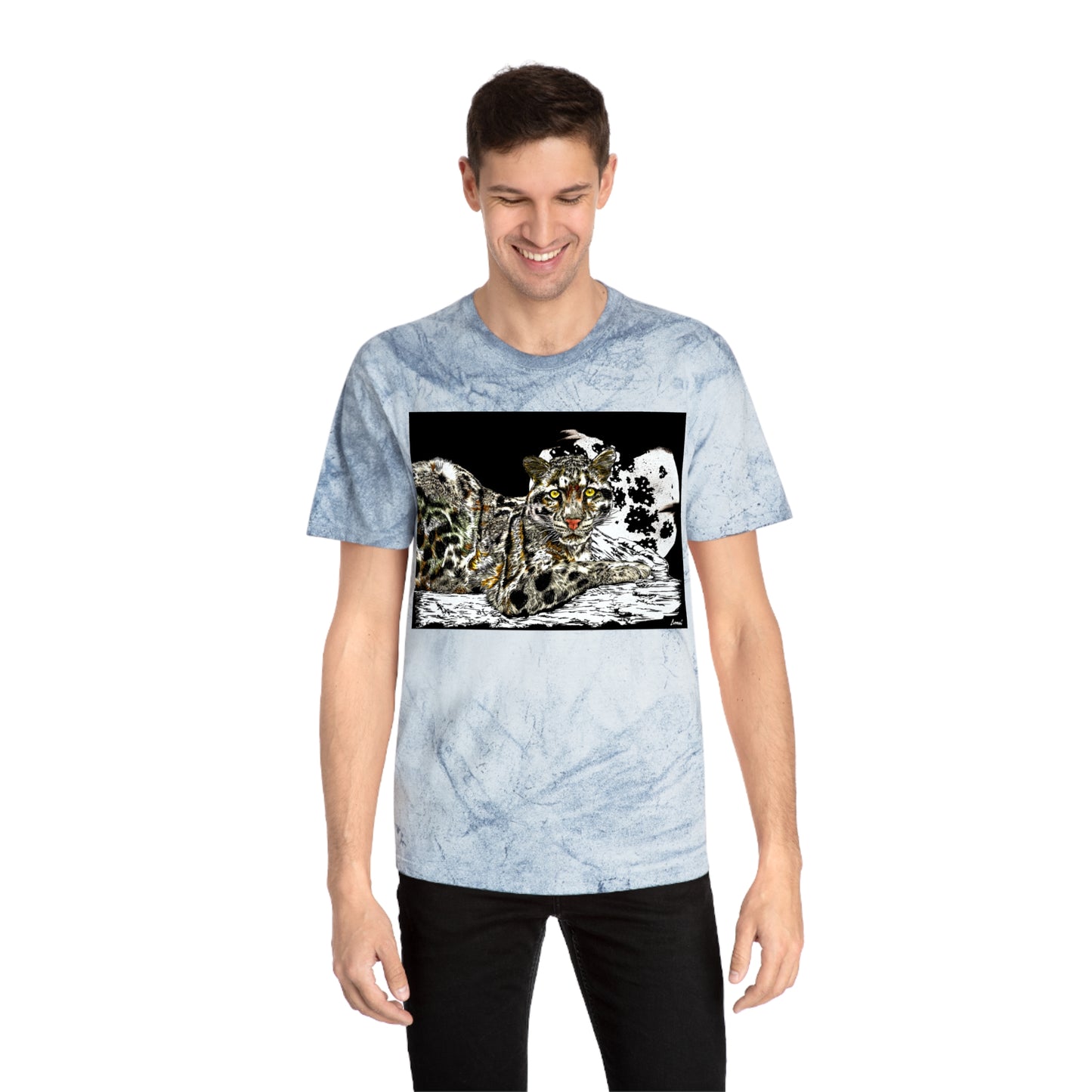 Leopard in the Moonlight T Shirt Original Hand Drawn Art