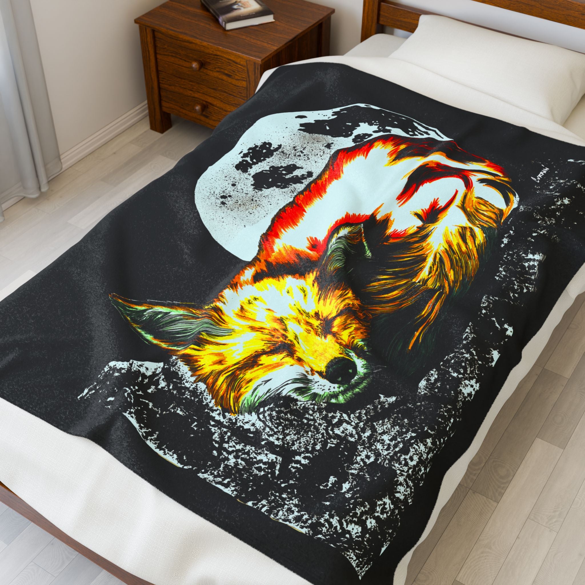 Cozy Red Fox Velveteen Plush Blanket Perfect for All Seasons