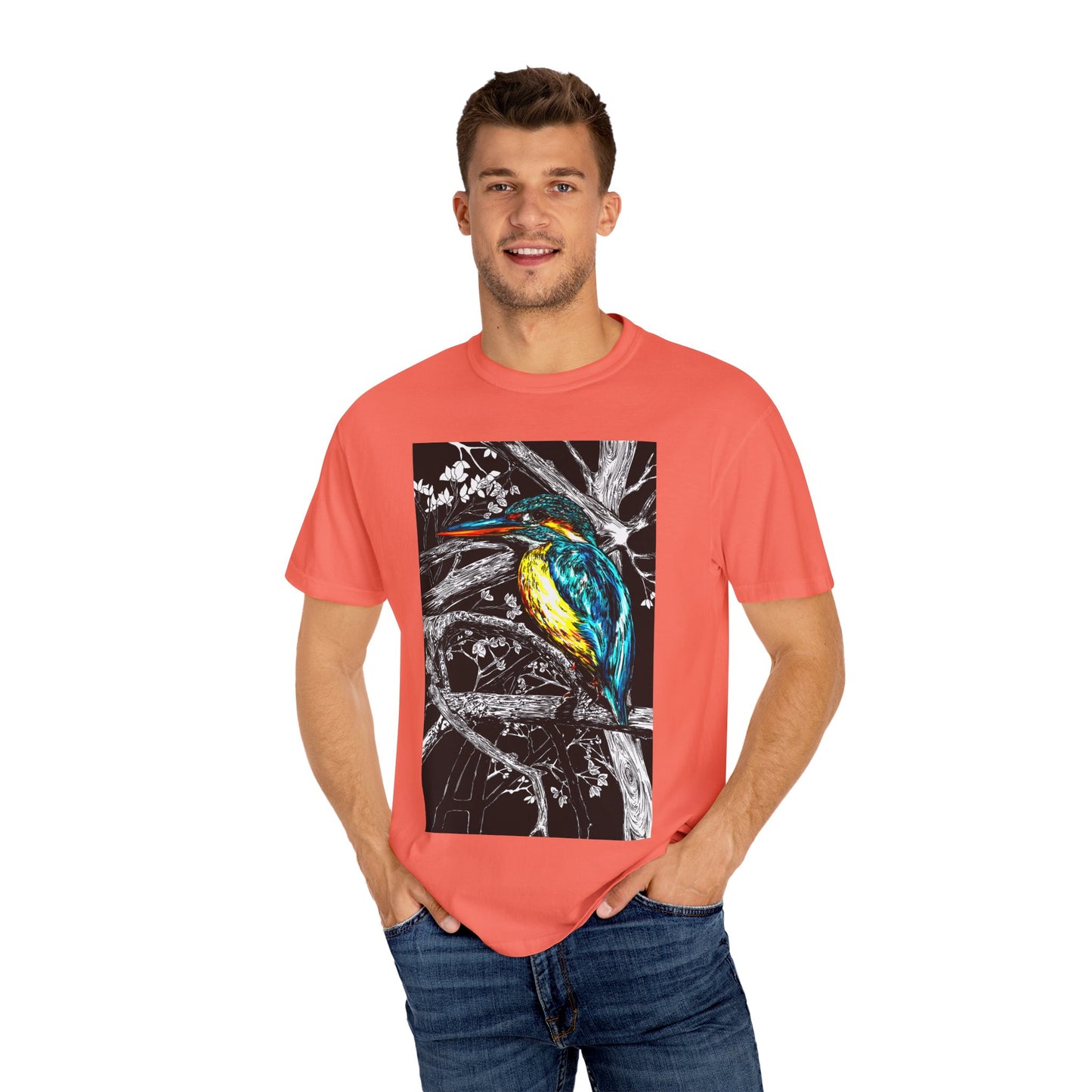 Vibrant Kingfisher Graphic Unisex T-Shirt - Nature Lover's Tee