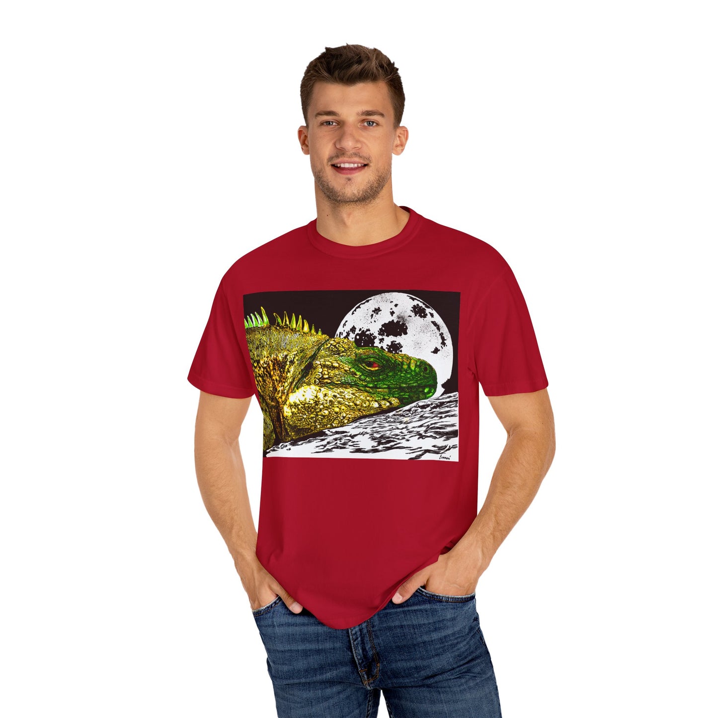 Graphic Iguana Moon Unisex T-Shirt - Nature Inspired Tee