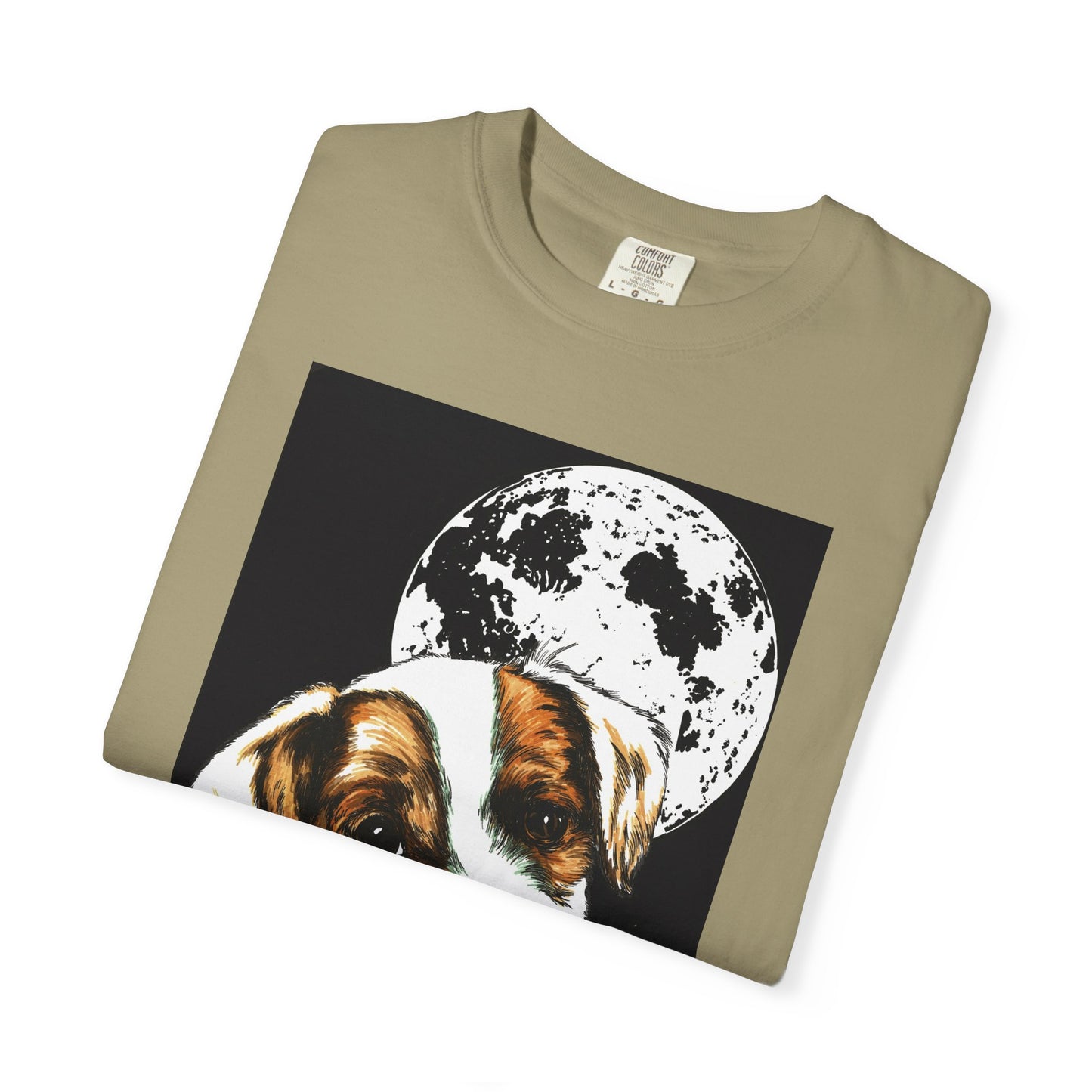 Moonlit Beagle Puppy Unisex Garment-Dyed T-shirt – Perfect for Animal Lovers
