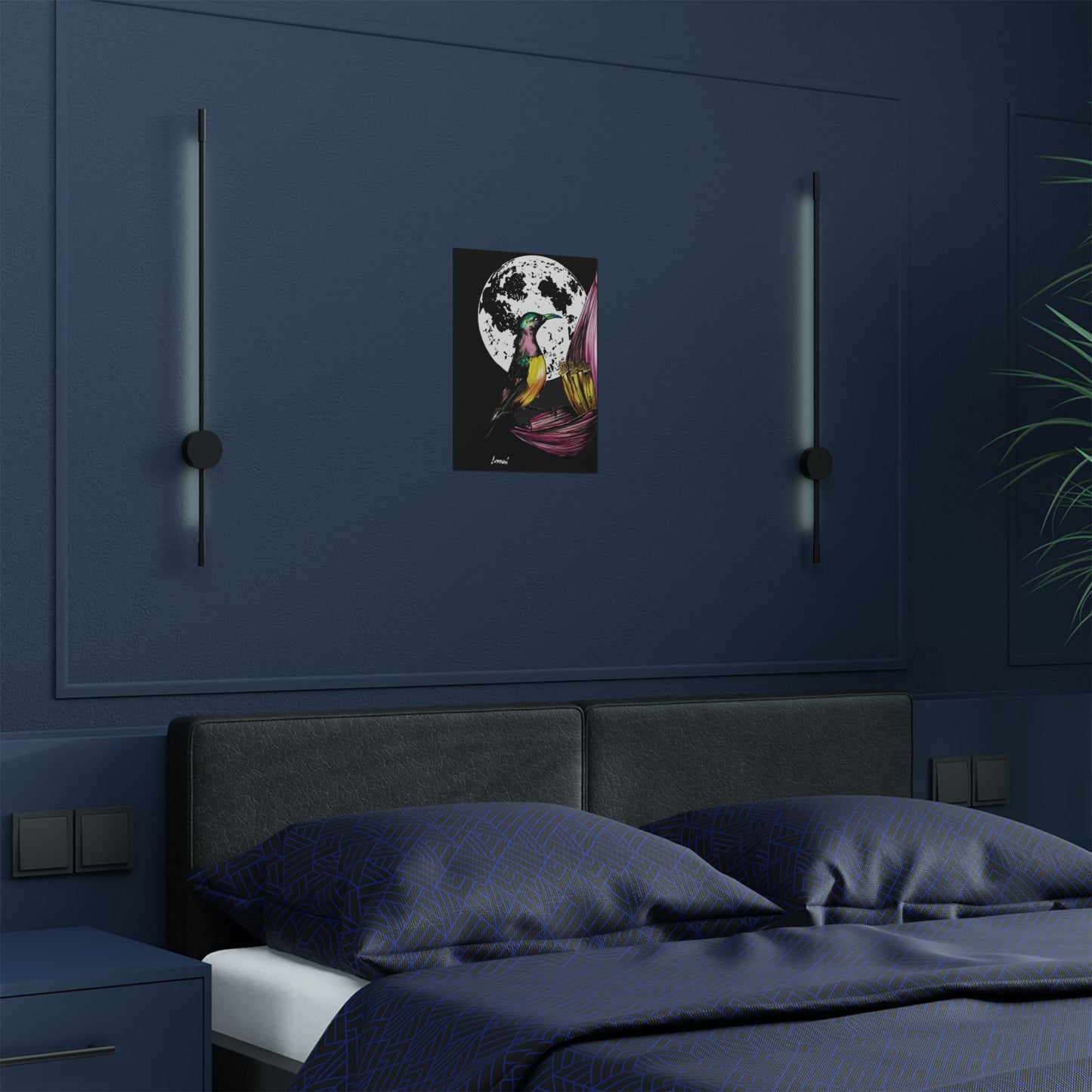 Vibrant Bird Satin Poster - 300gsm Art Print for Nature Lovers