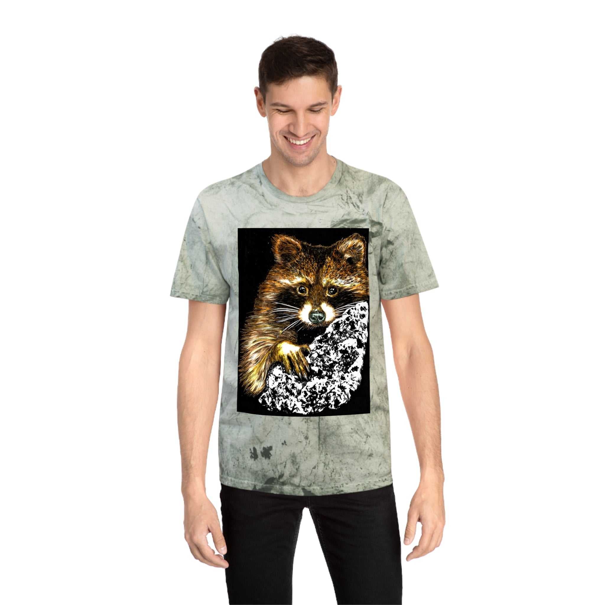 Raccoon Tree Unisex T Shirt Hand Drawn Art