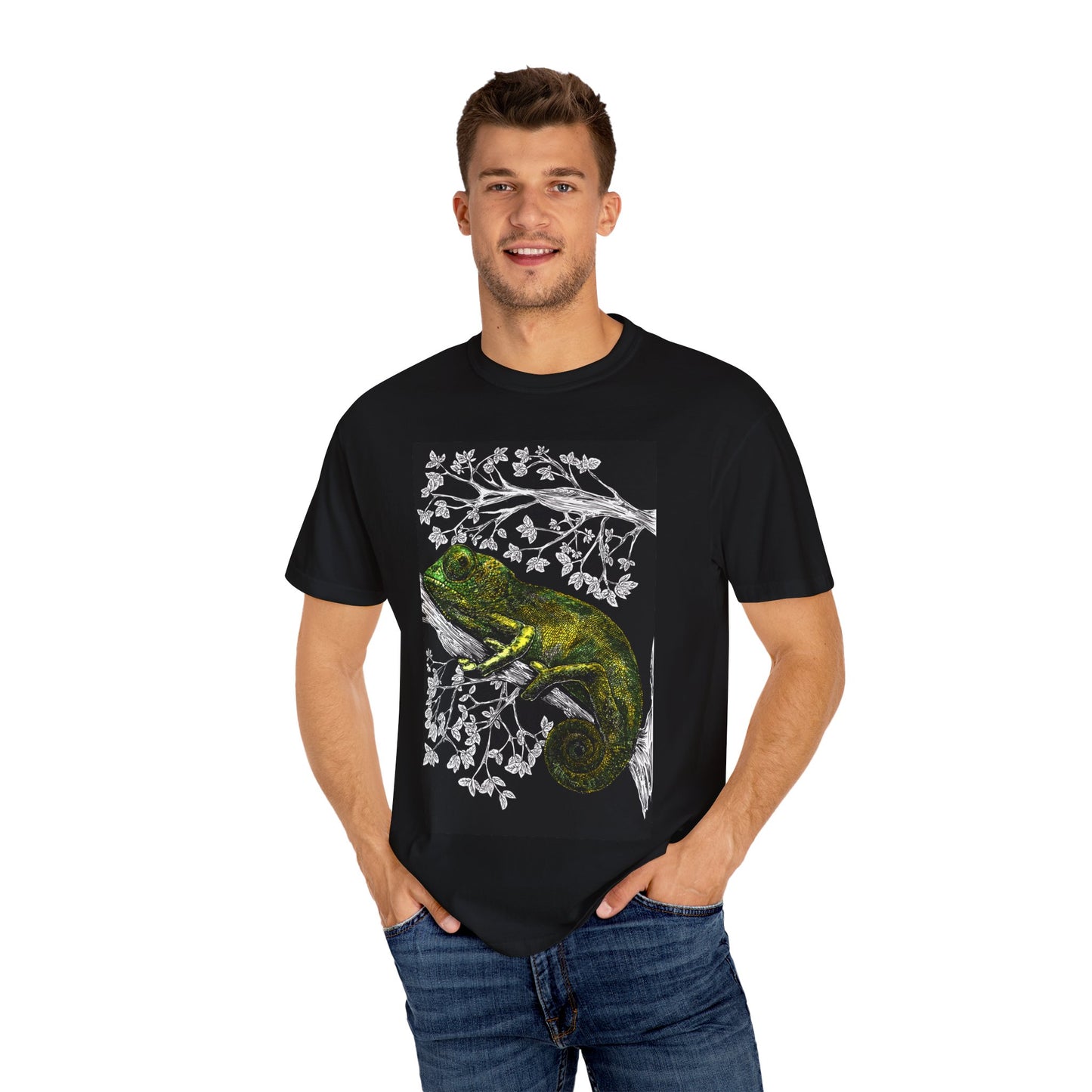 Chameleon Art Unisex Garment-Dyed T-Shirt - Nature Lover's