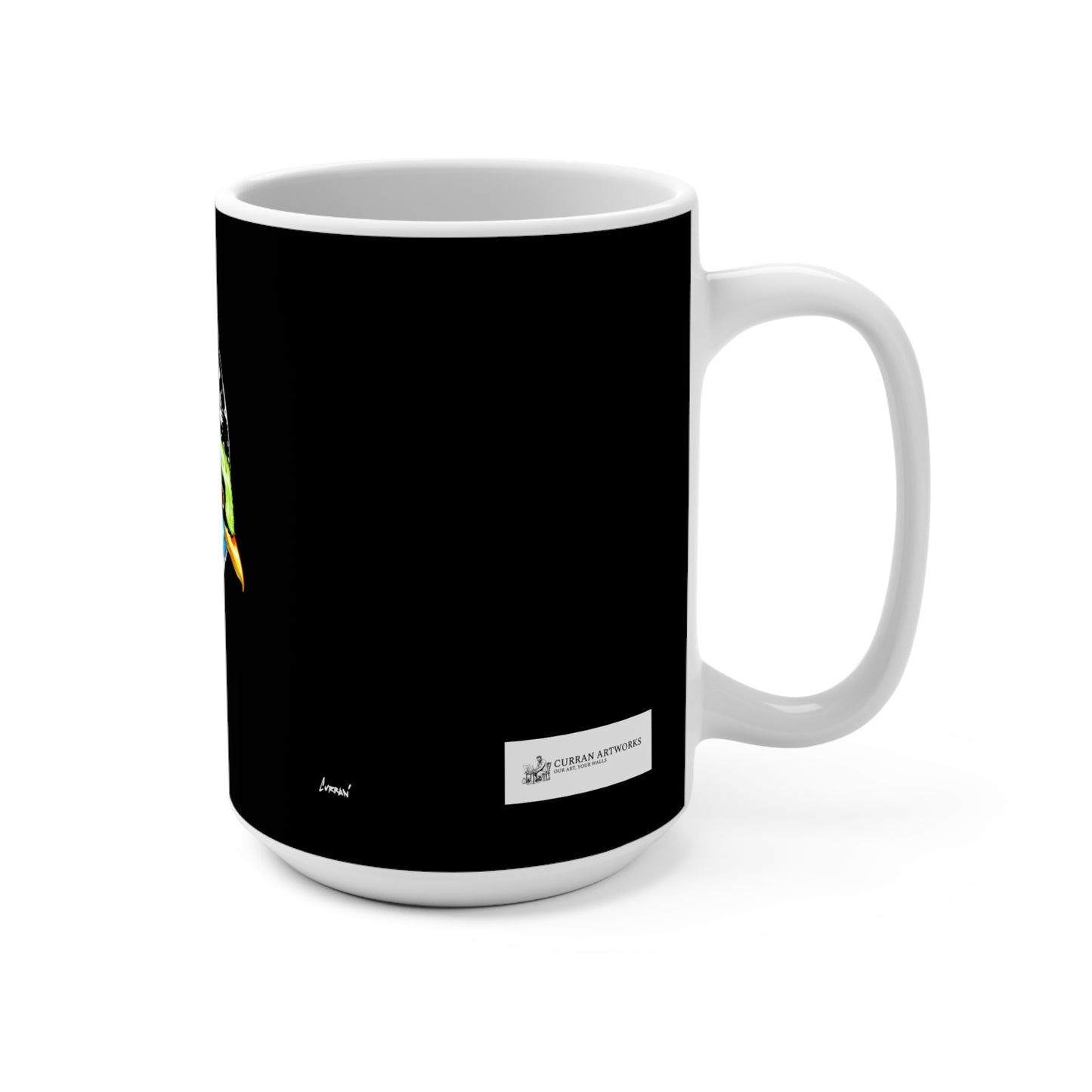 Bird Art Mug - 15oz Ceramic Coffee Cup for Nature Lovers