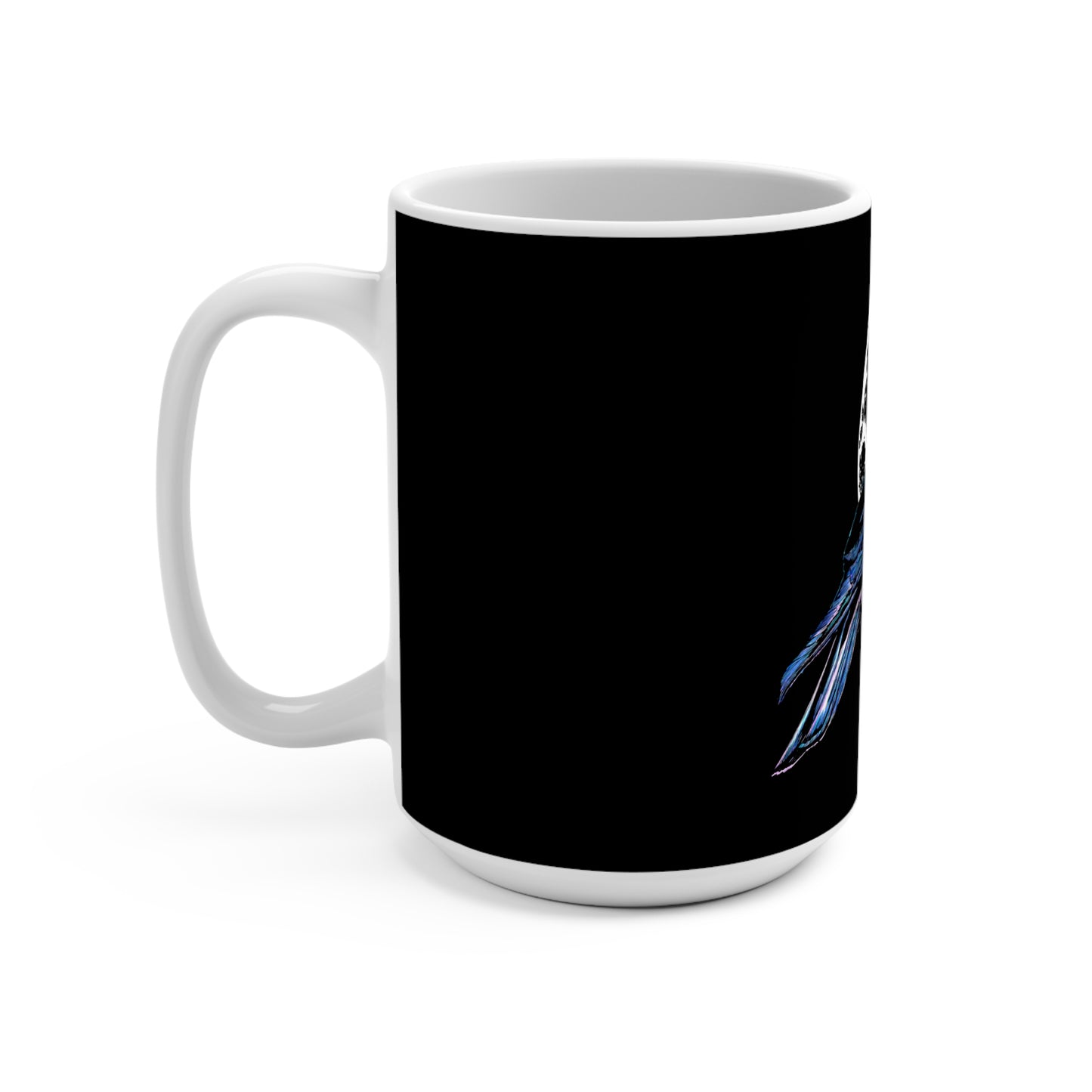Original Hand-Drawn Crow in the Moonlight Art 15oz Mug