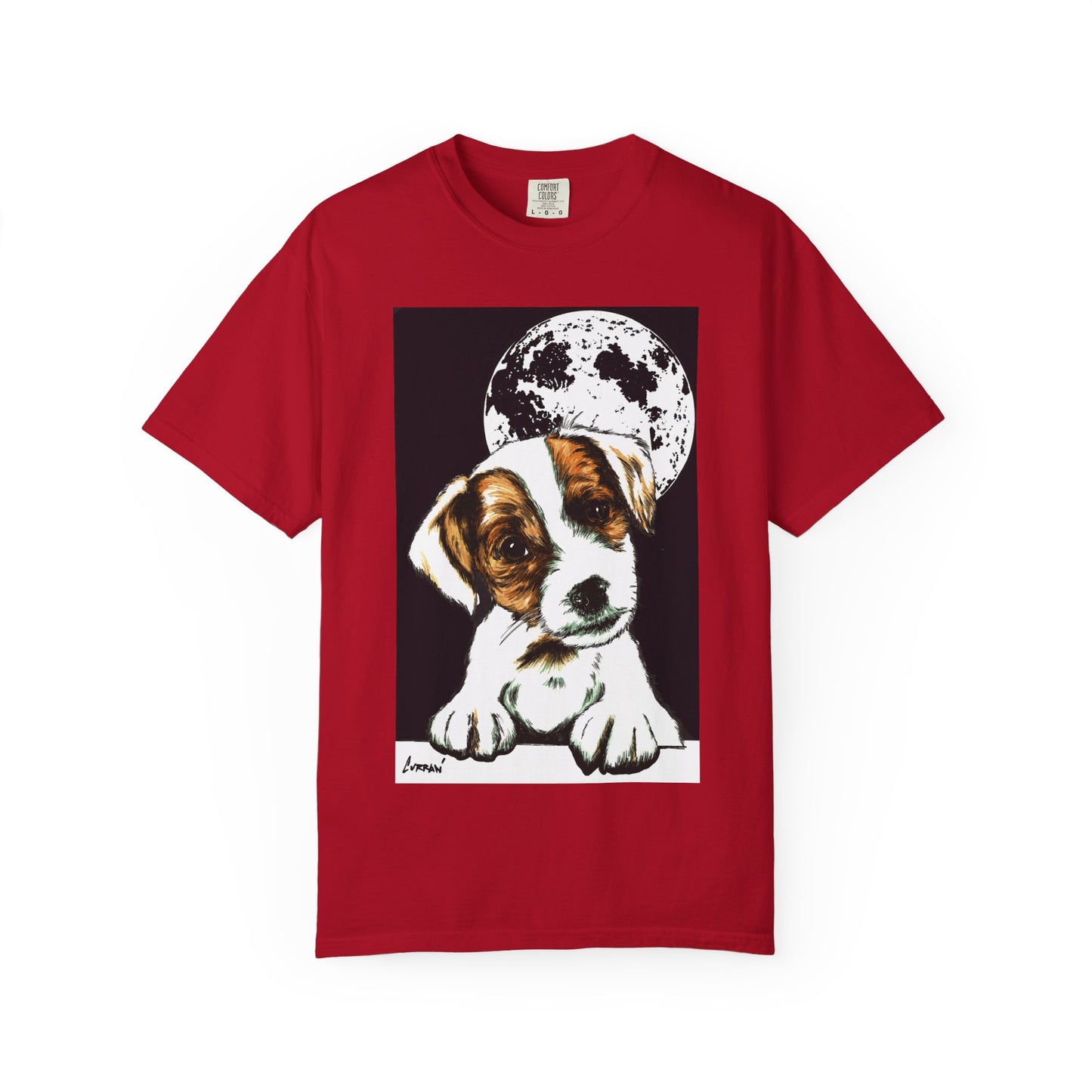 Moonlit Beagle Puppy Unisex Garment-Dyed T-shirt – Perfect for Animal Lovers