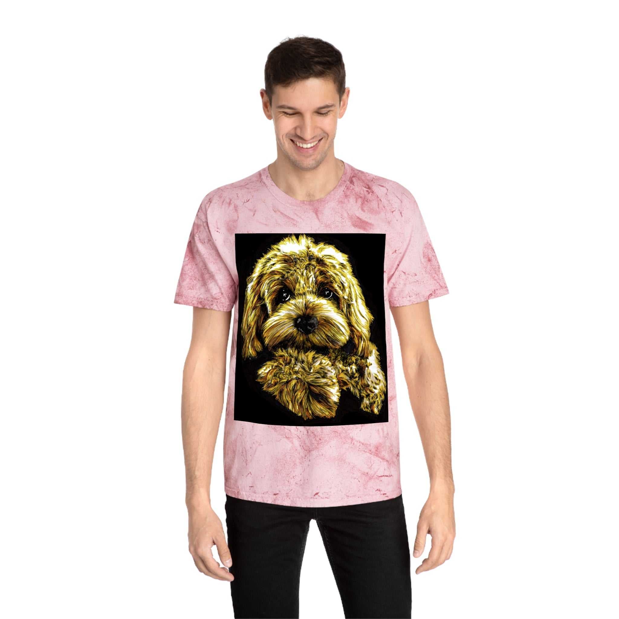 Get your hands on the adorable Puppy Color Blast Lover T-Shirt - Unisex Pet Portrait Tee today! Perfect for all dog lovers.