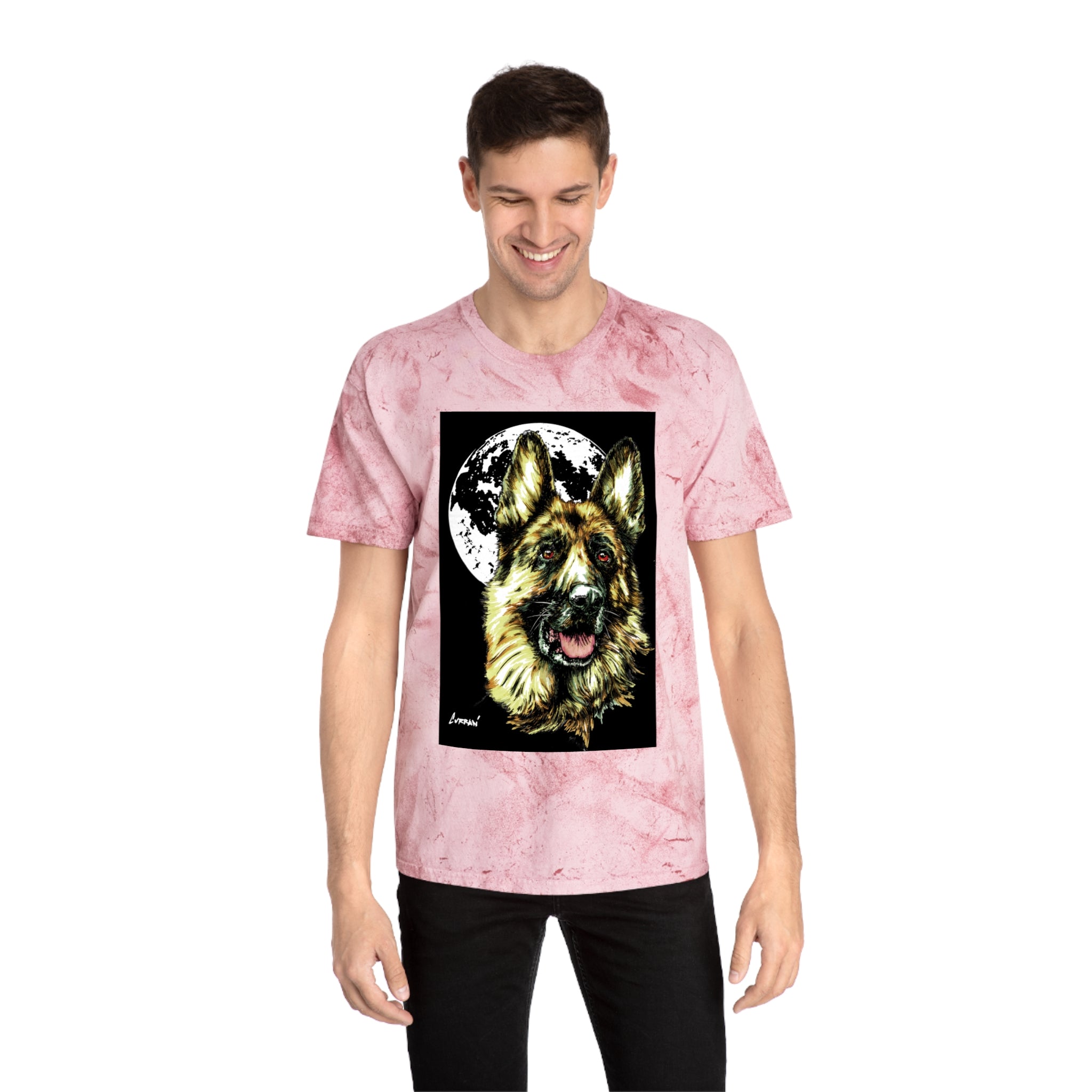 German Shepherd Moon T-Shirt - Unisex Tee for Dog Lovers