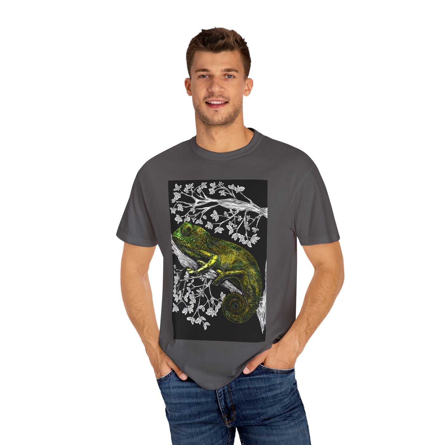 Chameleon Art Unisex Garment-Dyed T-Shirt - Nature Lover's