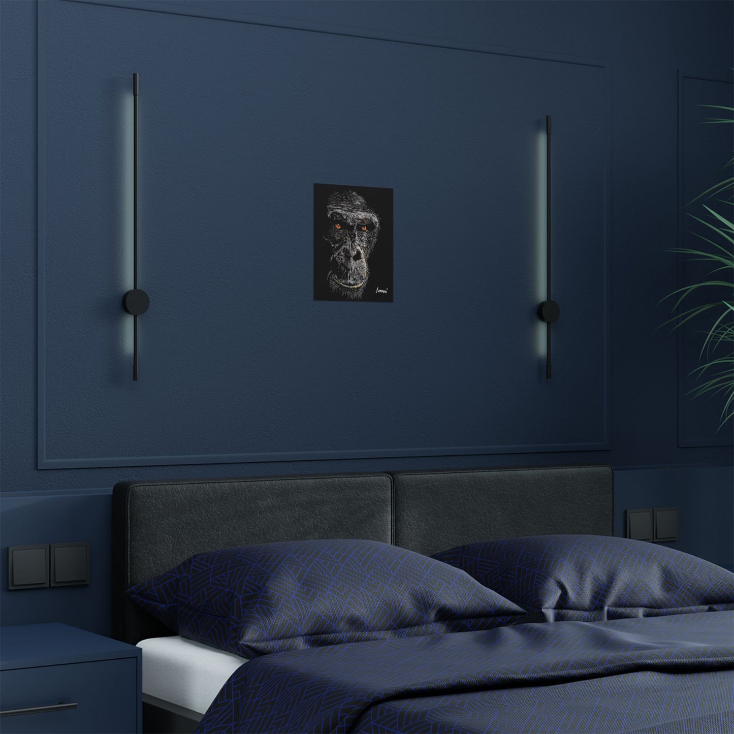 Gorilla Art Satin Poster - 300gsm | Bold Animal Wall Décor