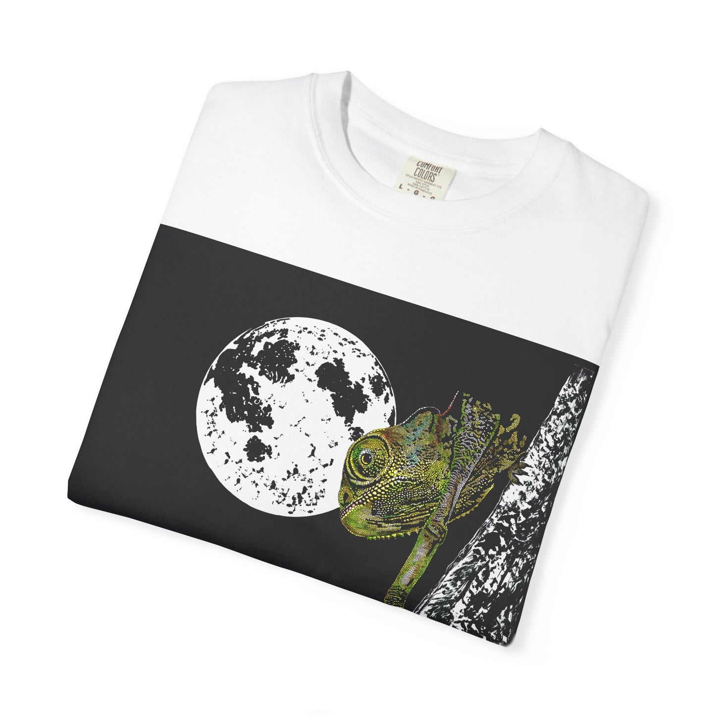 Moonlit Chameleon Unisex T-Shirt - Nature-Inspired Art Tee for Wildlife Lovers