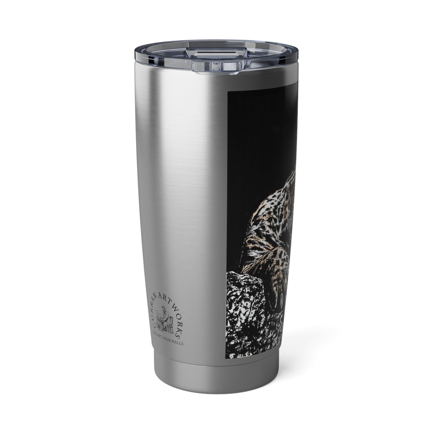 Leopard Wall Art 20oz Tumbler, Original Hand Drawn Mug, Travel Cup, Gift for Her/Him, Coffee Thermos, Stainless Steel Insulated Bottle