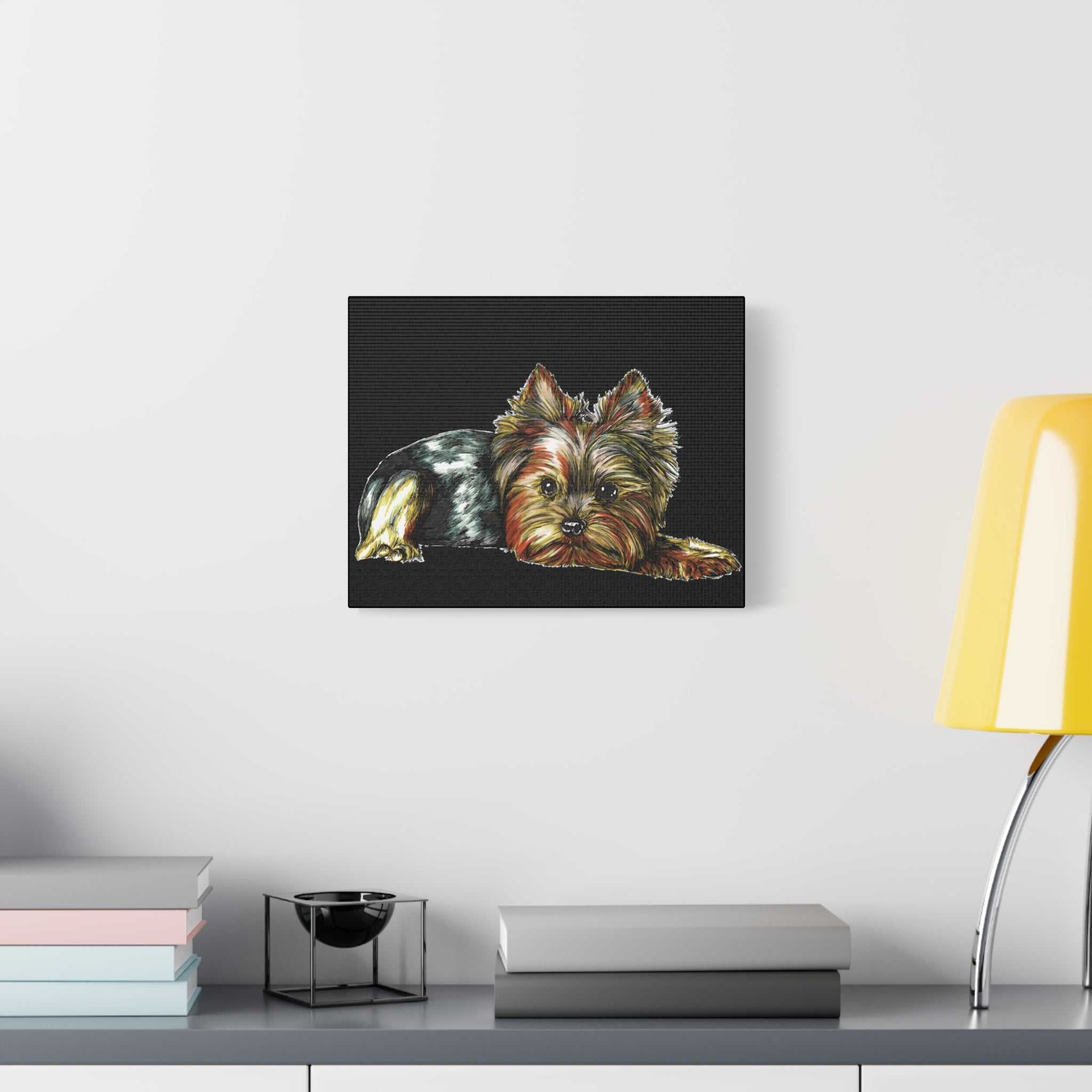 Bring home our Yorkshire Terrier Canvas Art - Cute Dog Stretched Print for Pet Lovers and show off your furry friend in style!