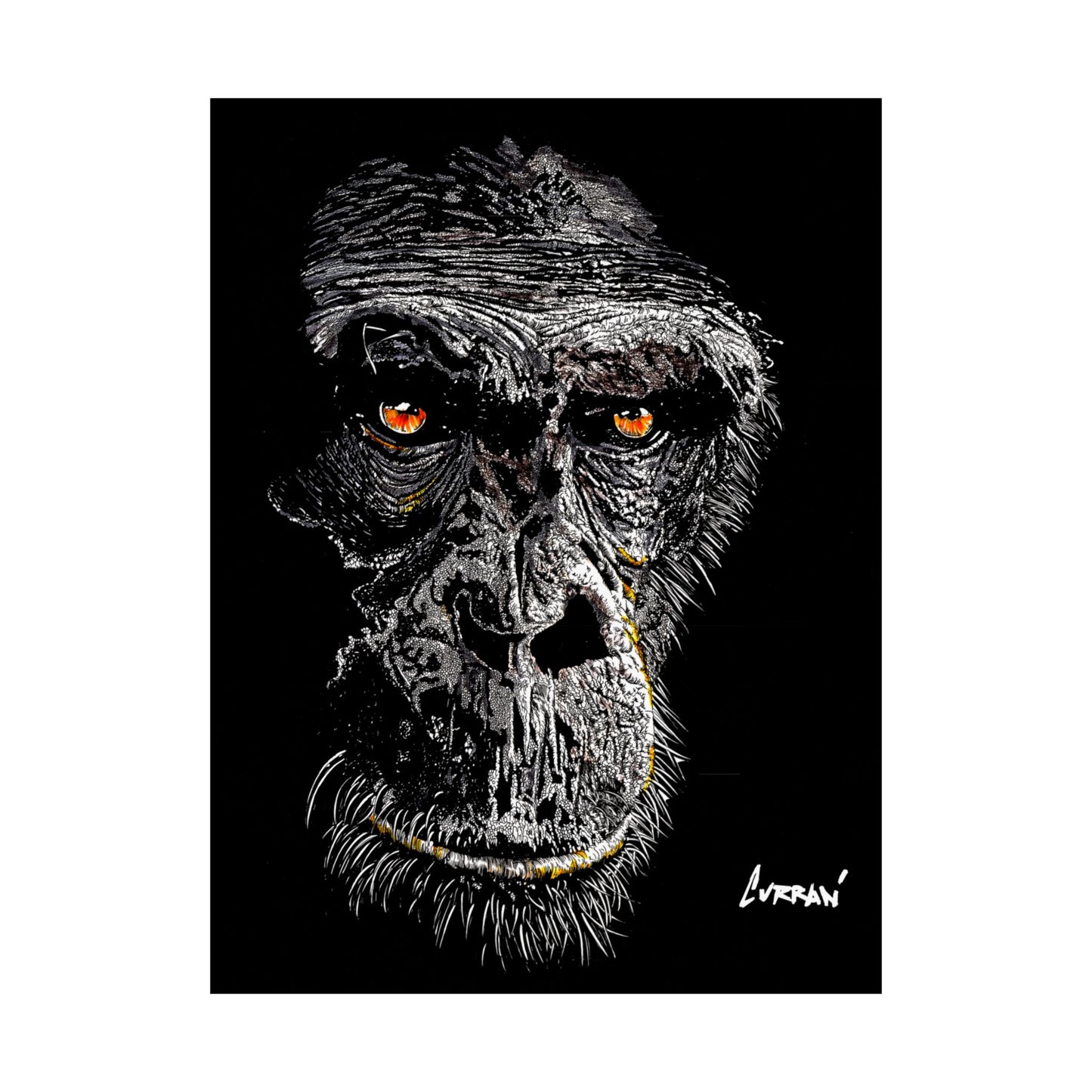 Gorilla Art Satin Poster - 300gsm | Bold Animal Wall Décor