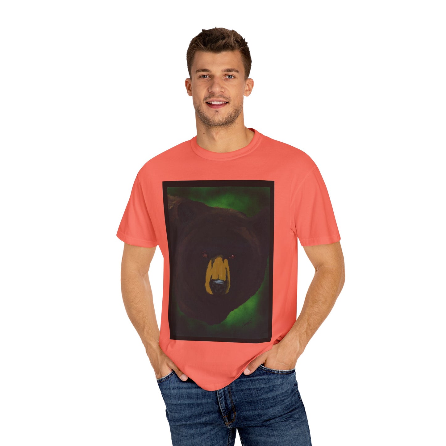 Brown Bear Unisex Garment-Dyed T-Shirt - Nature Apparel