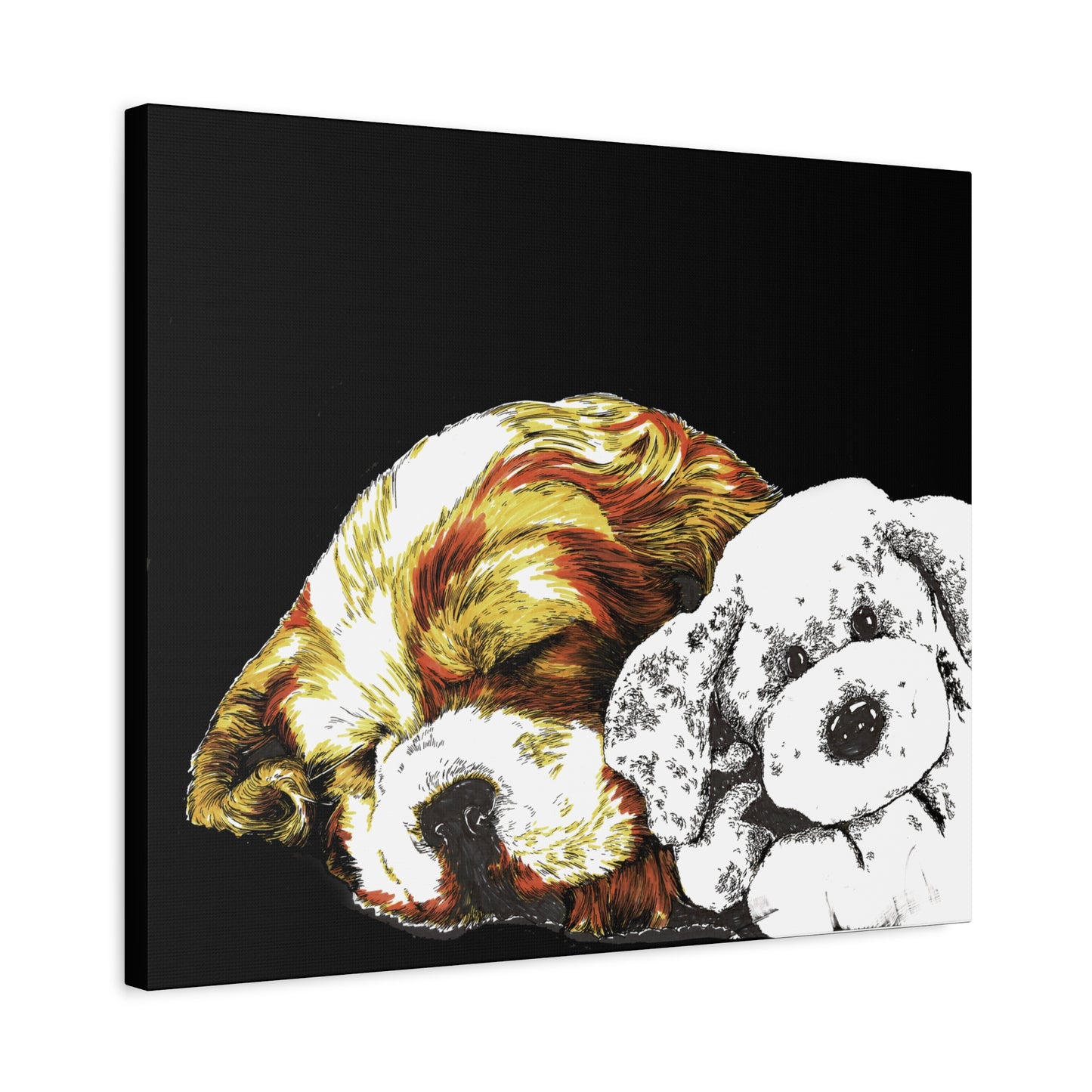Cocker Spaniel Puppy Print, Hand-Drawn Dog Art