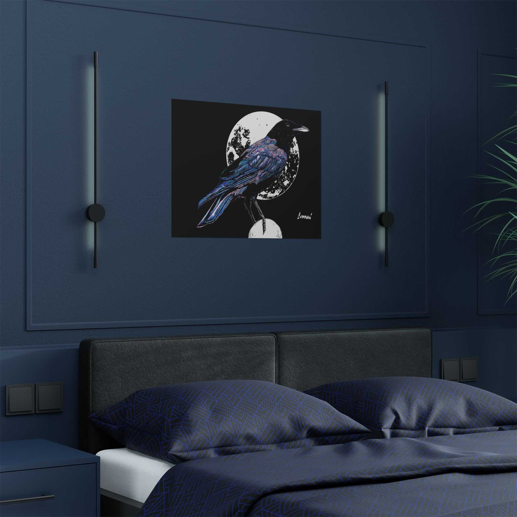 Mystical Crow Satin Poster - 300gsm Art Print