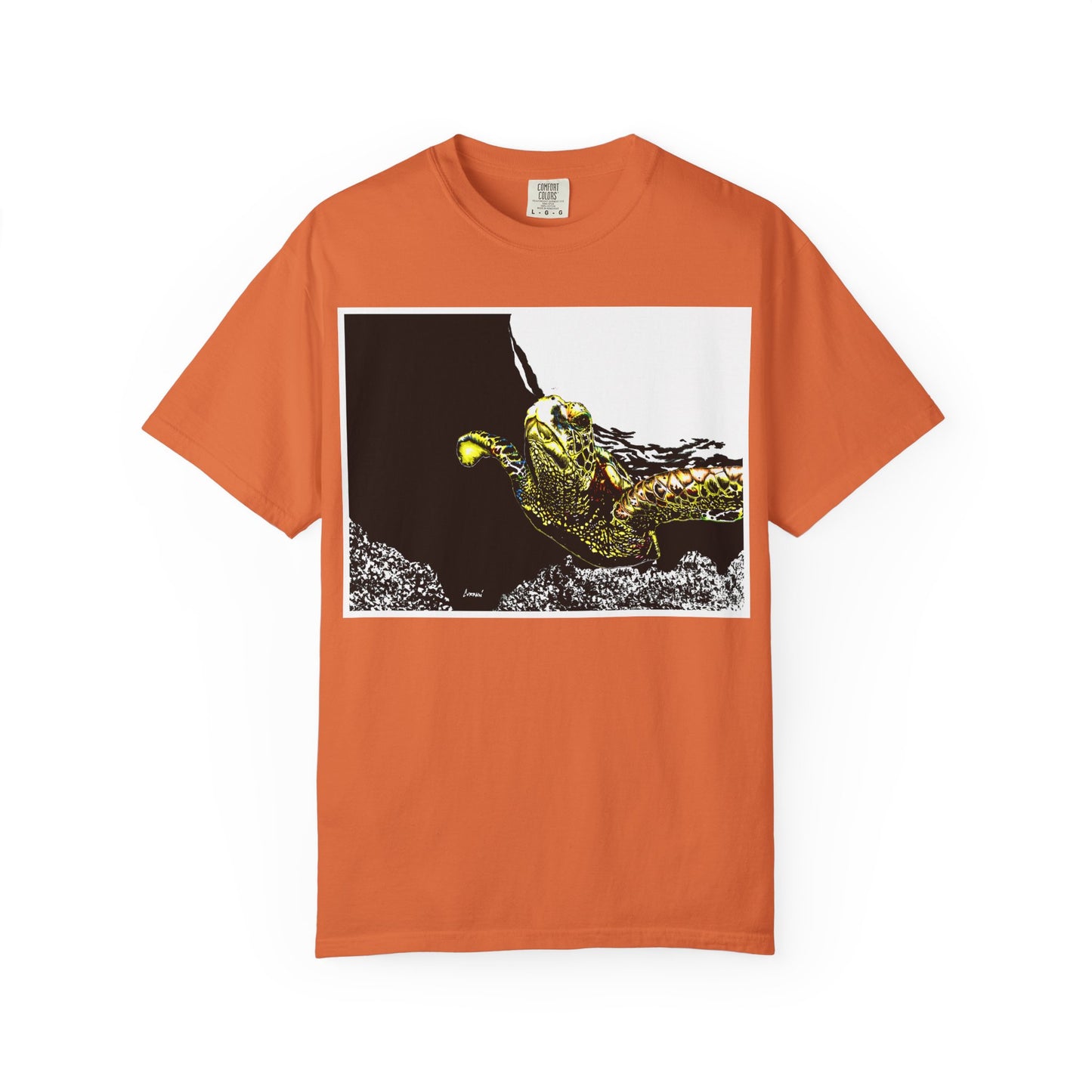 Sea Turtle Garment-Dyed Graphic Tee - Unisex Ocean Style T-Shirt
