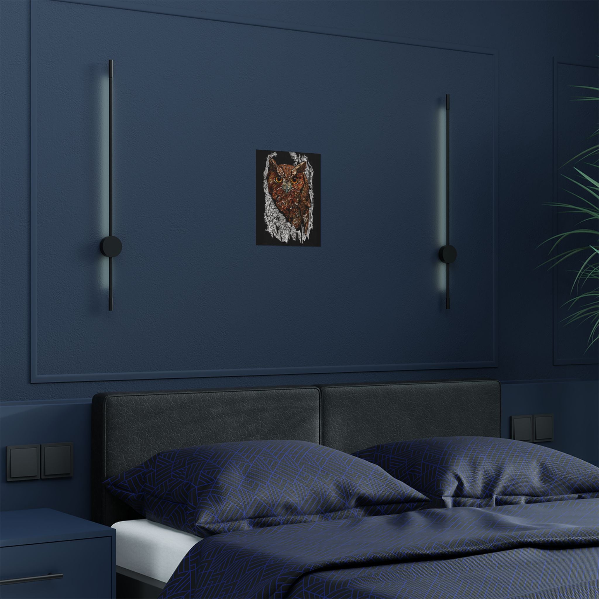 Owl Satin Poster. The perfect gift for any nature lover