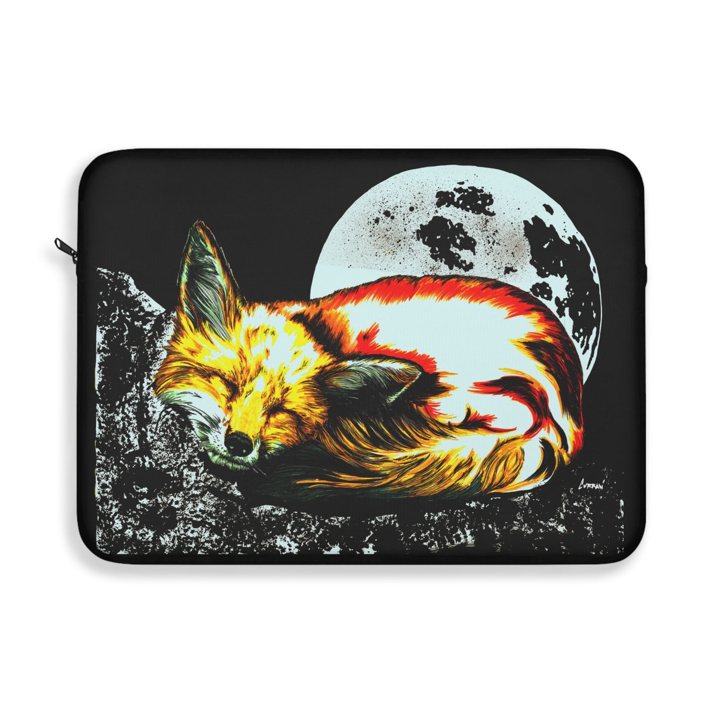 Moonlit Red Fox Laptop Sleeve – Stylish Protection for Nature Lovers