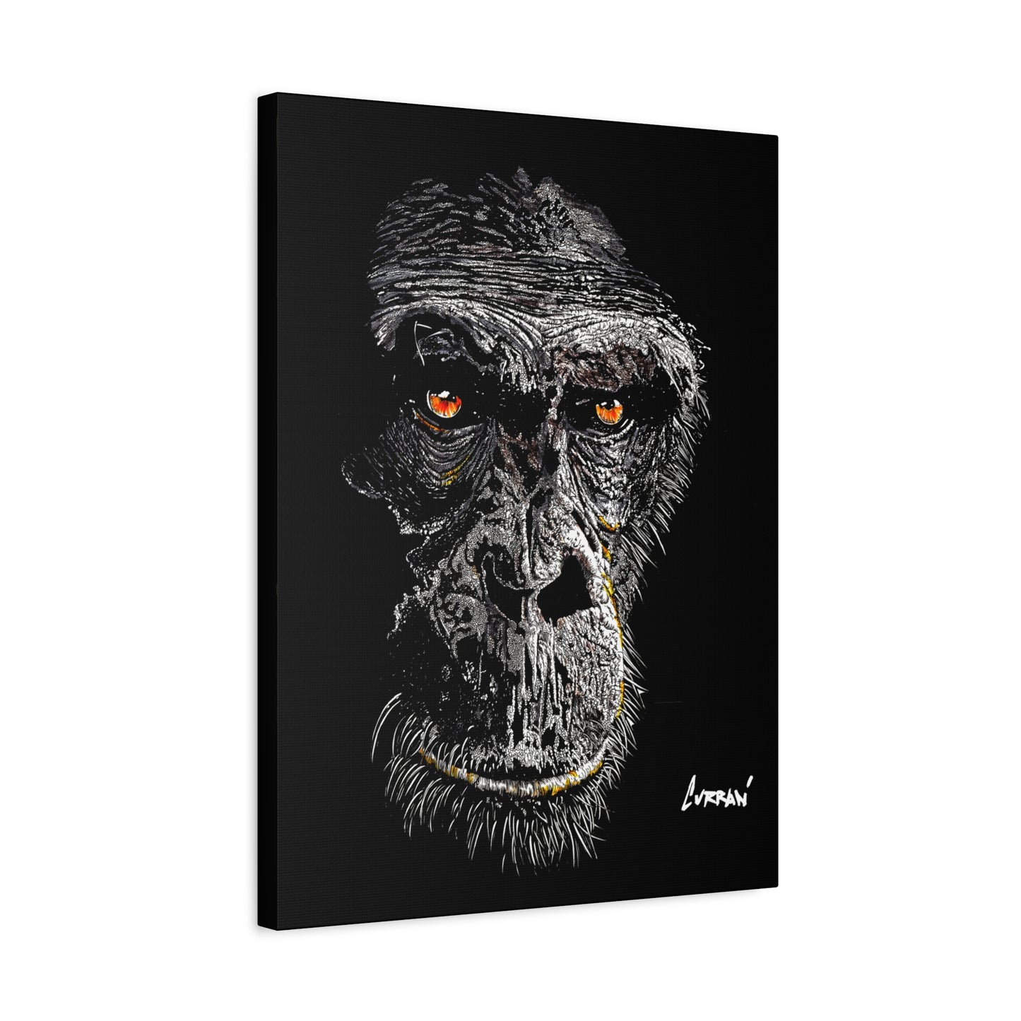 Gorilla 2 Wall Art, Gorilla Print, Hand-Drawn Gorilla,