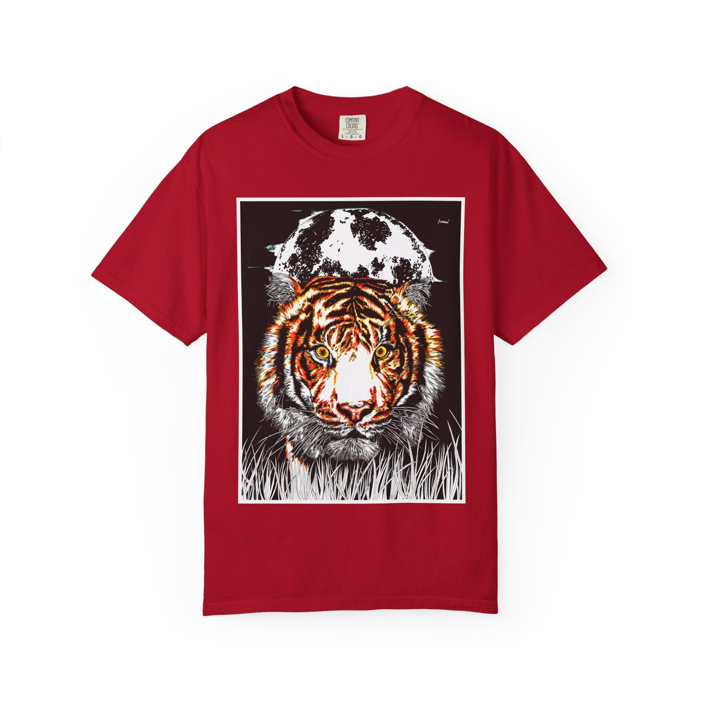 Tiger Garment-Dyed Graphic T-Shirt - Unisex Wild Animal Tee