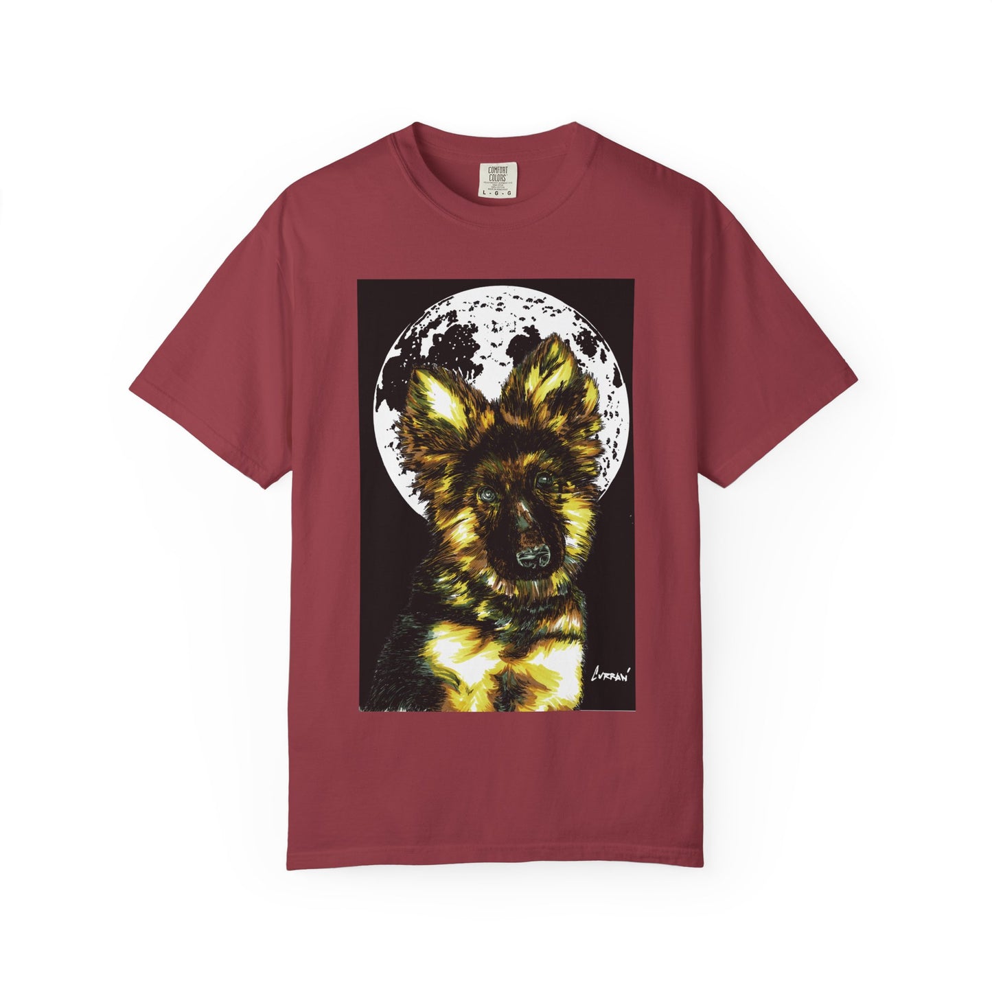 German Sheppard Puppy Unisex T-shirt - Hand Drawn Art