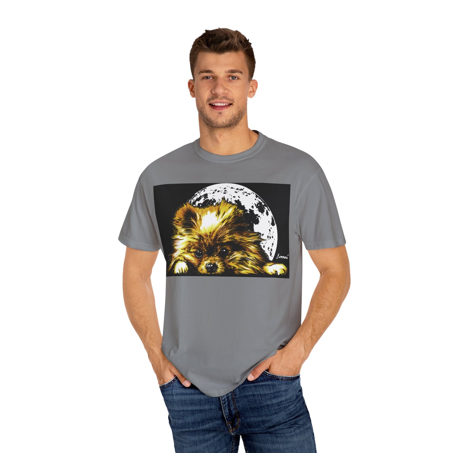 Pomeranian Unisex T-shirt - Hand Painted Art Design