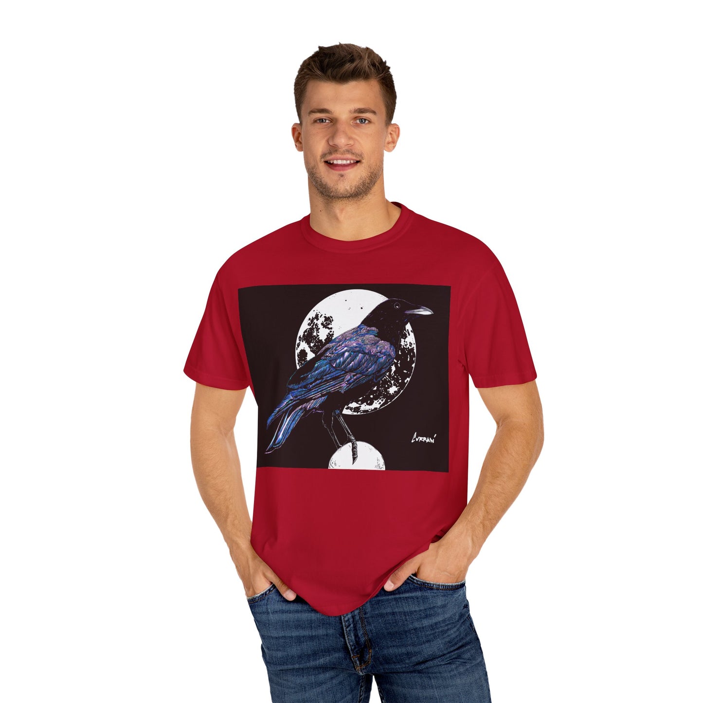 Crow Garment-Dyed T-Shirt for Nature Lovers