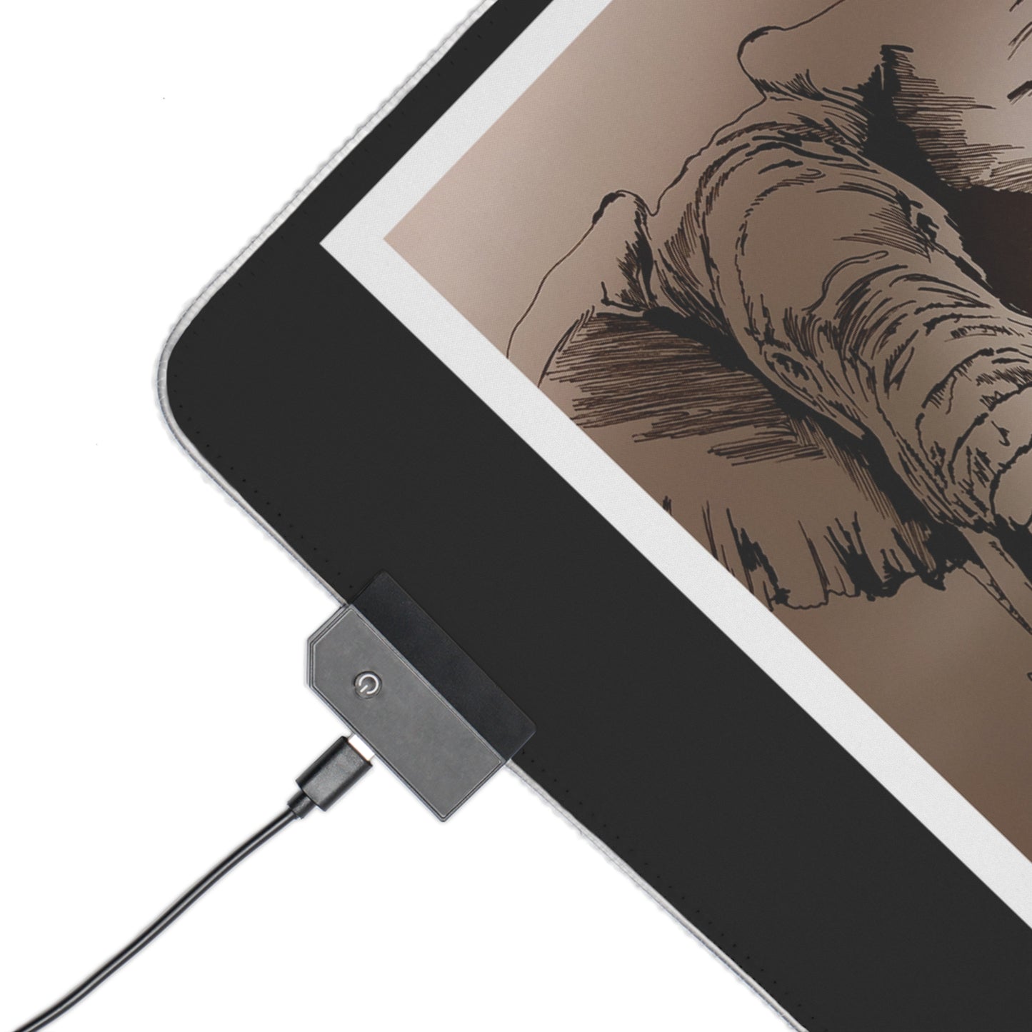 Illuminated Elephant Design Gaming Mouse Pad