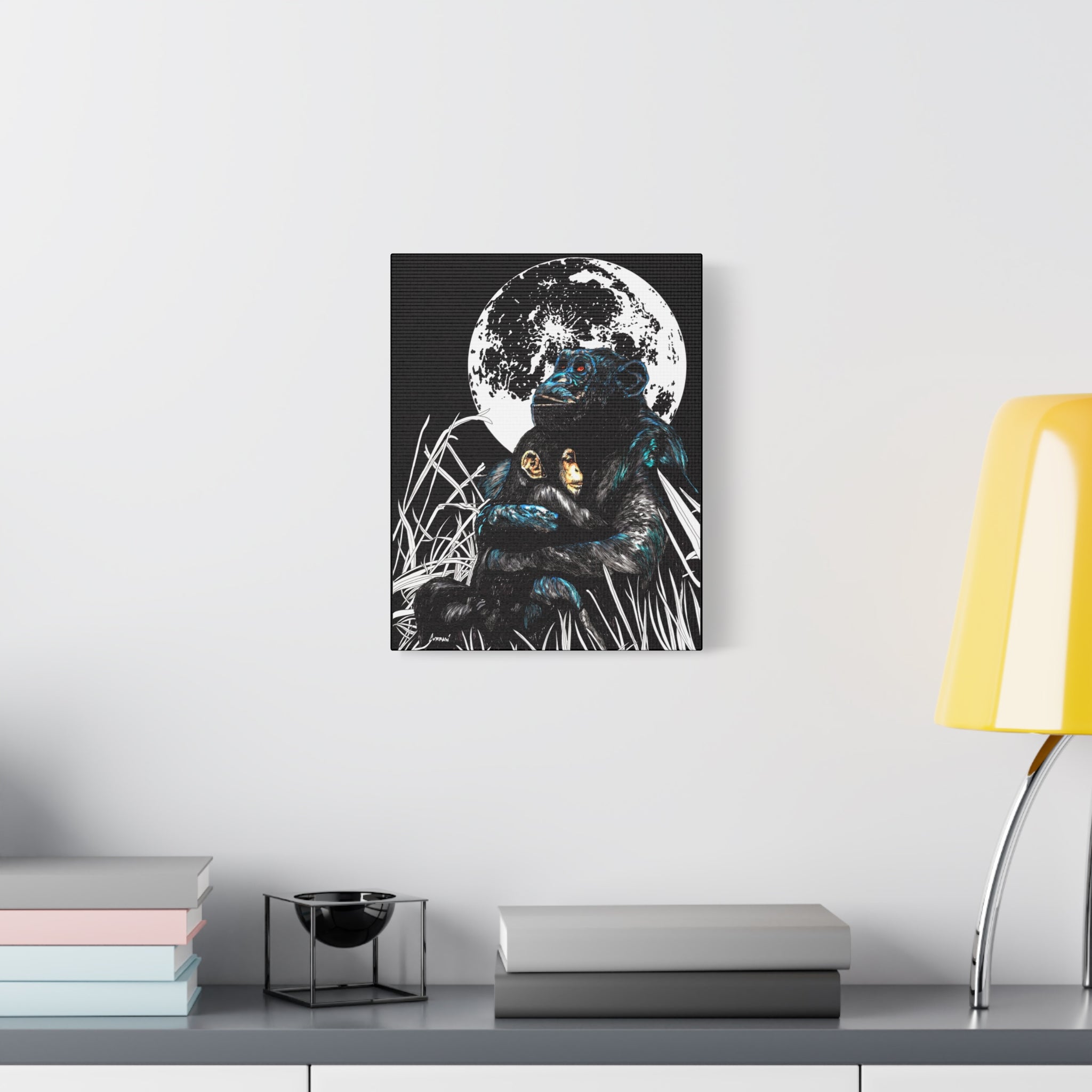 Gorilla Wall Art, Gorilla Print, Hand-Drawn Gorilla, Wildlife Art,