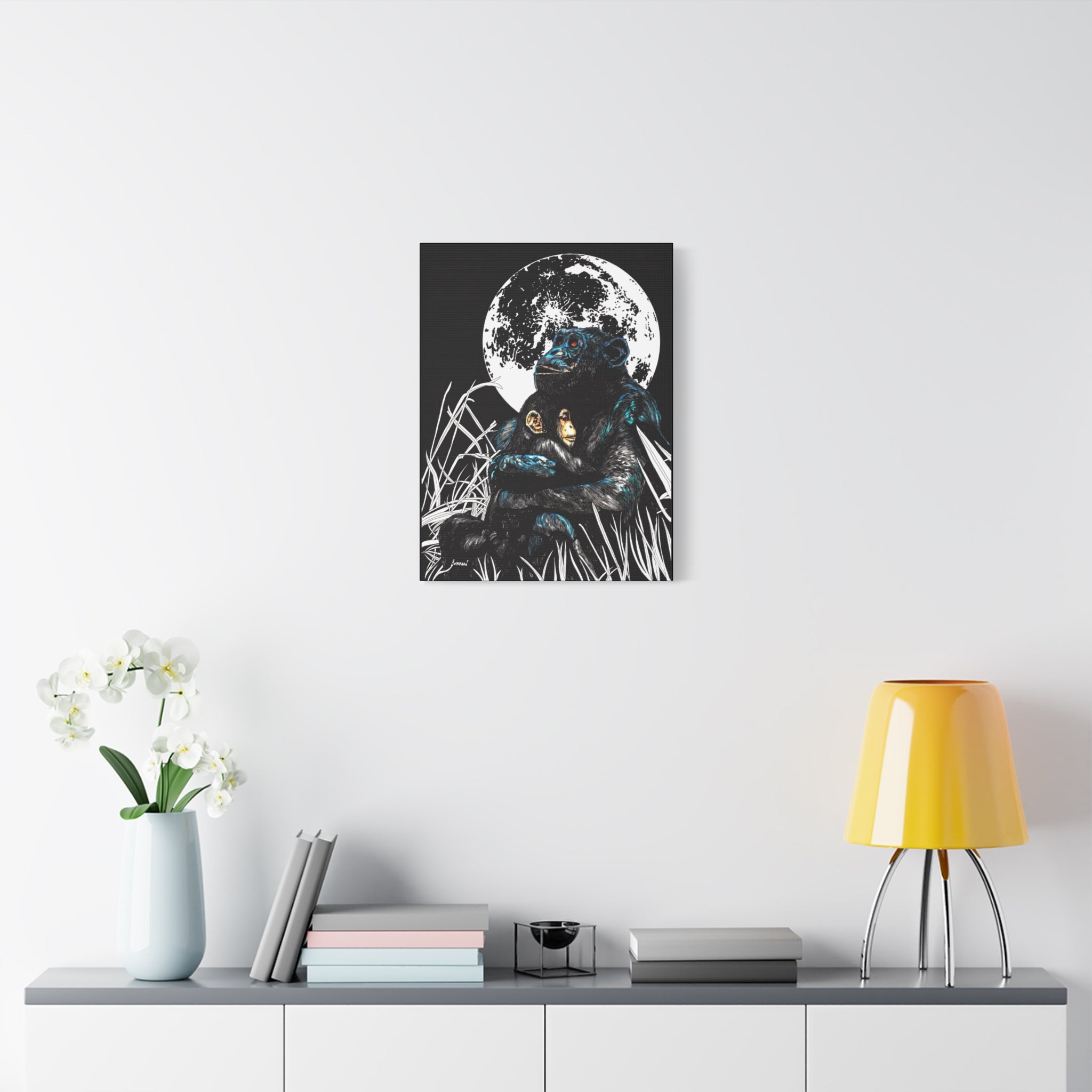 Gorilla Wall Art, Gorilla Print, Hand-Drawn Gorilla, Wildlife Art,