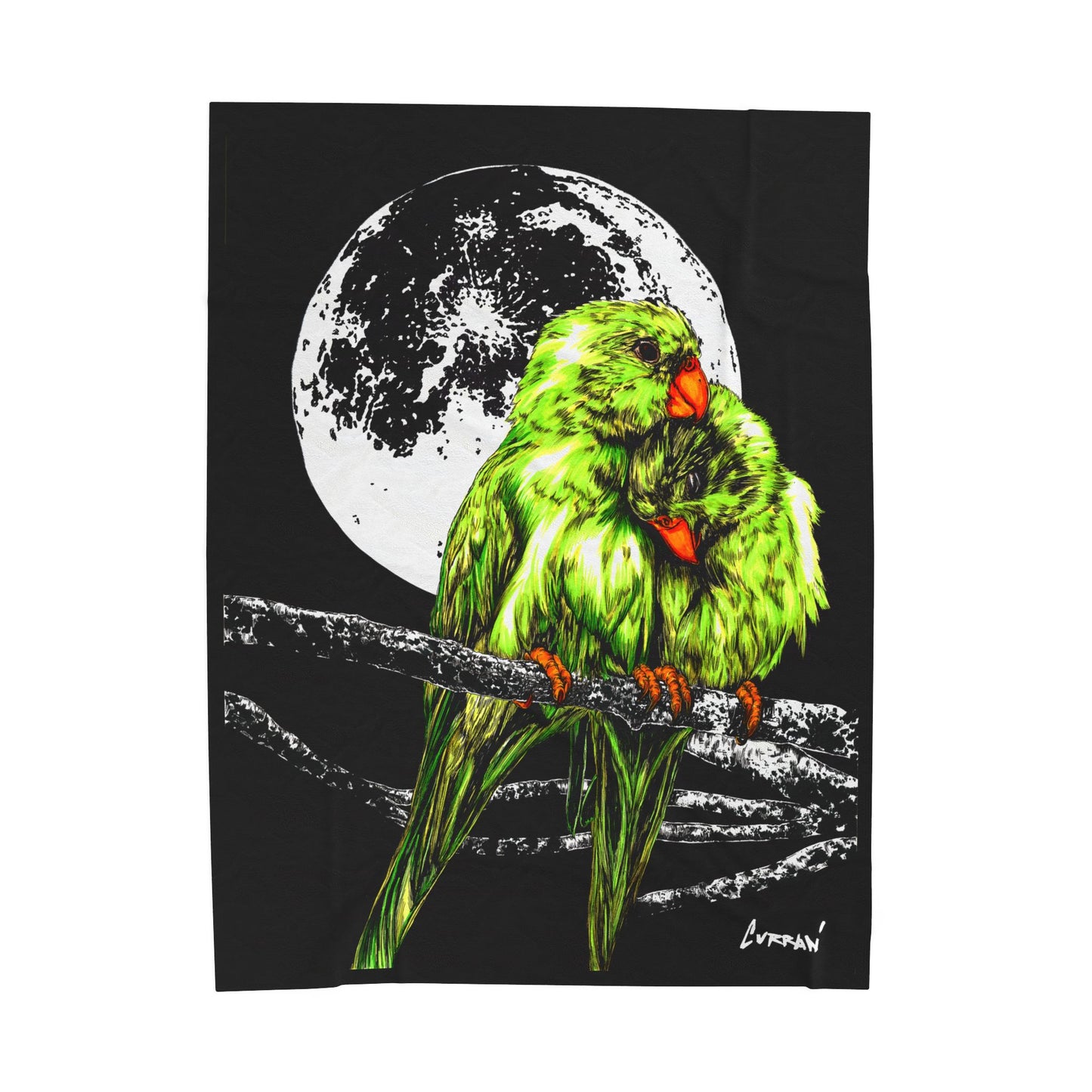Colorful Parrots Velveteen Plush Blanket for Nature Lovers