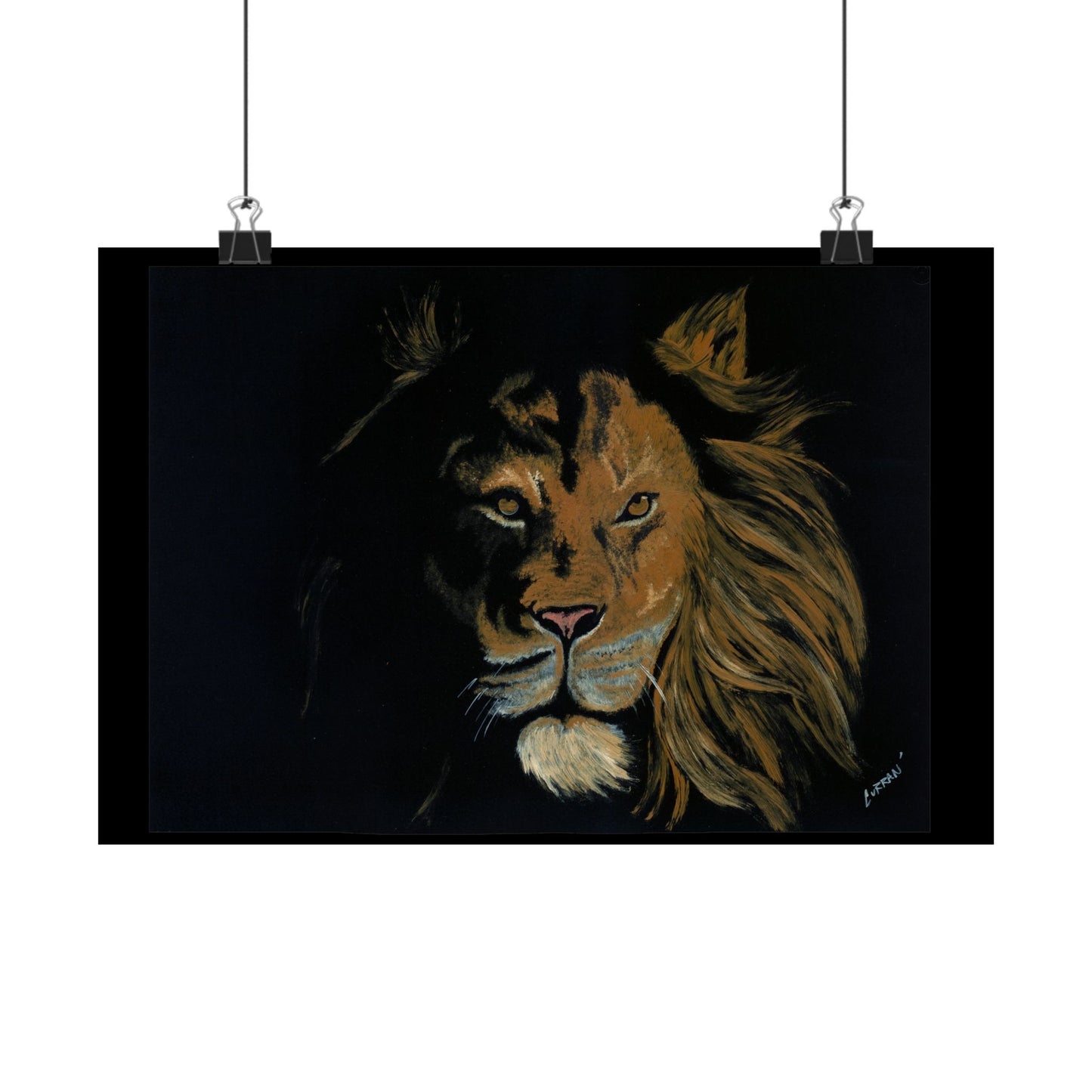 Majestic Lion Satin Poster - 300gsm Art Print for Home Decor