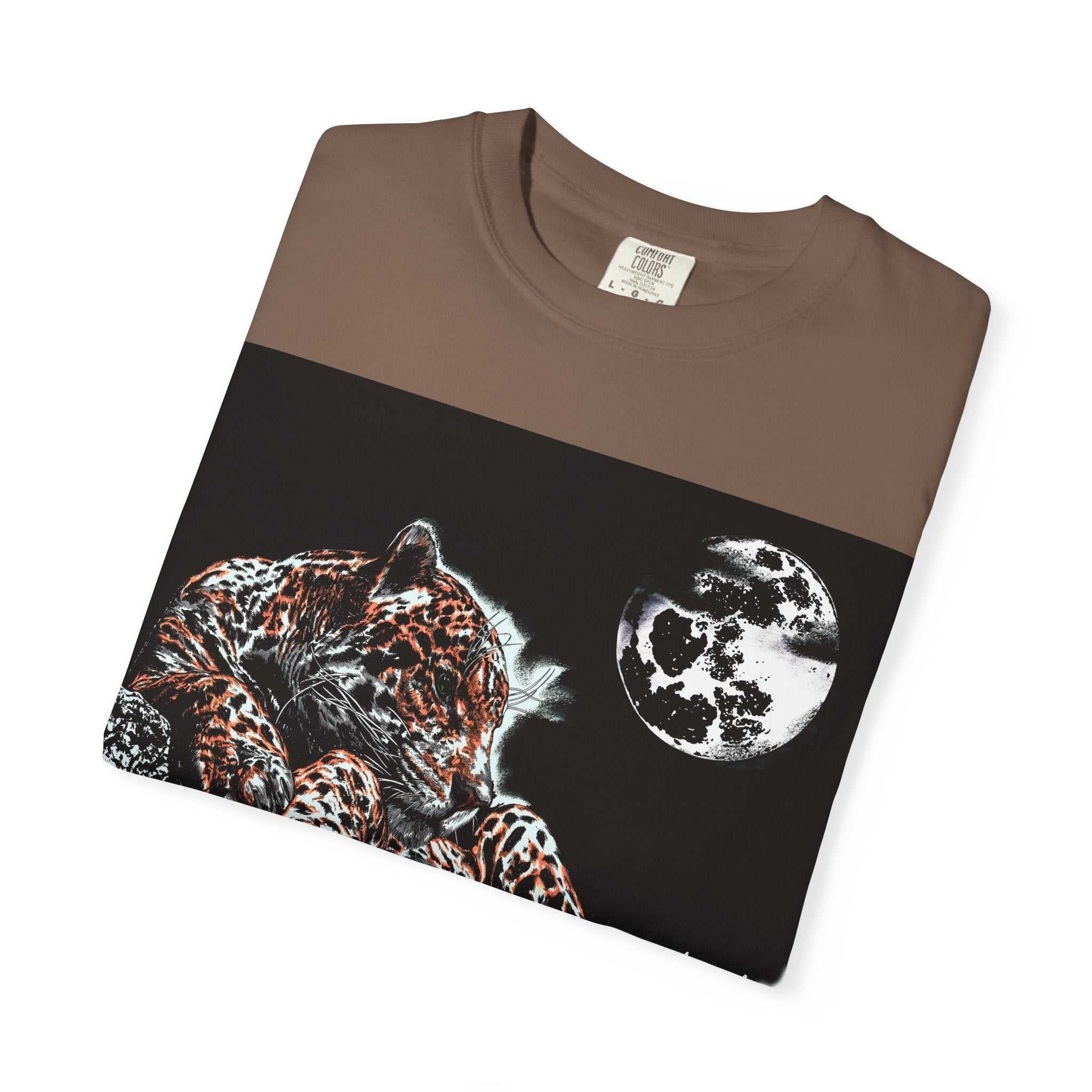 Moonlit Leopard Unisex Garment-Dyed T-Shirt