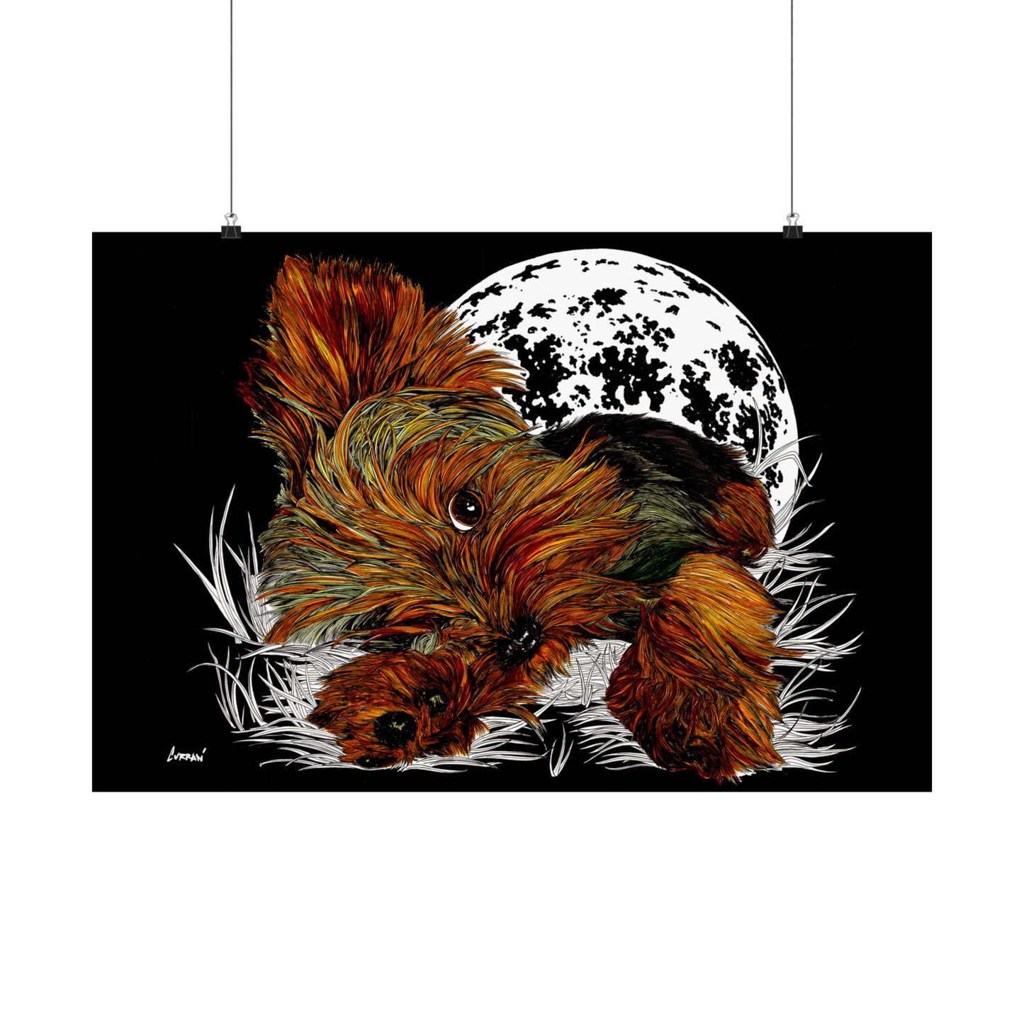 Yorkshire Terrier Satin Poster - 300gsm Art Print for Dog Lovers