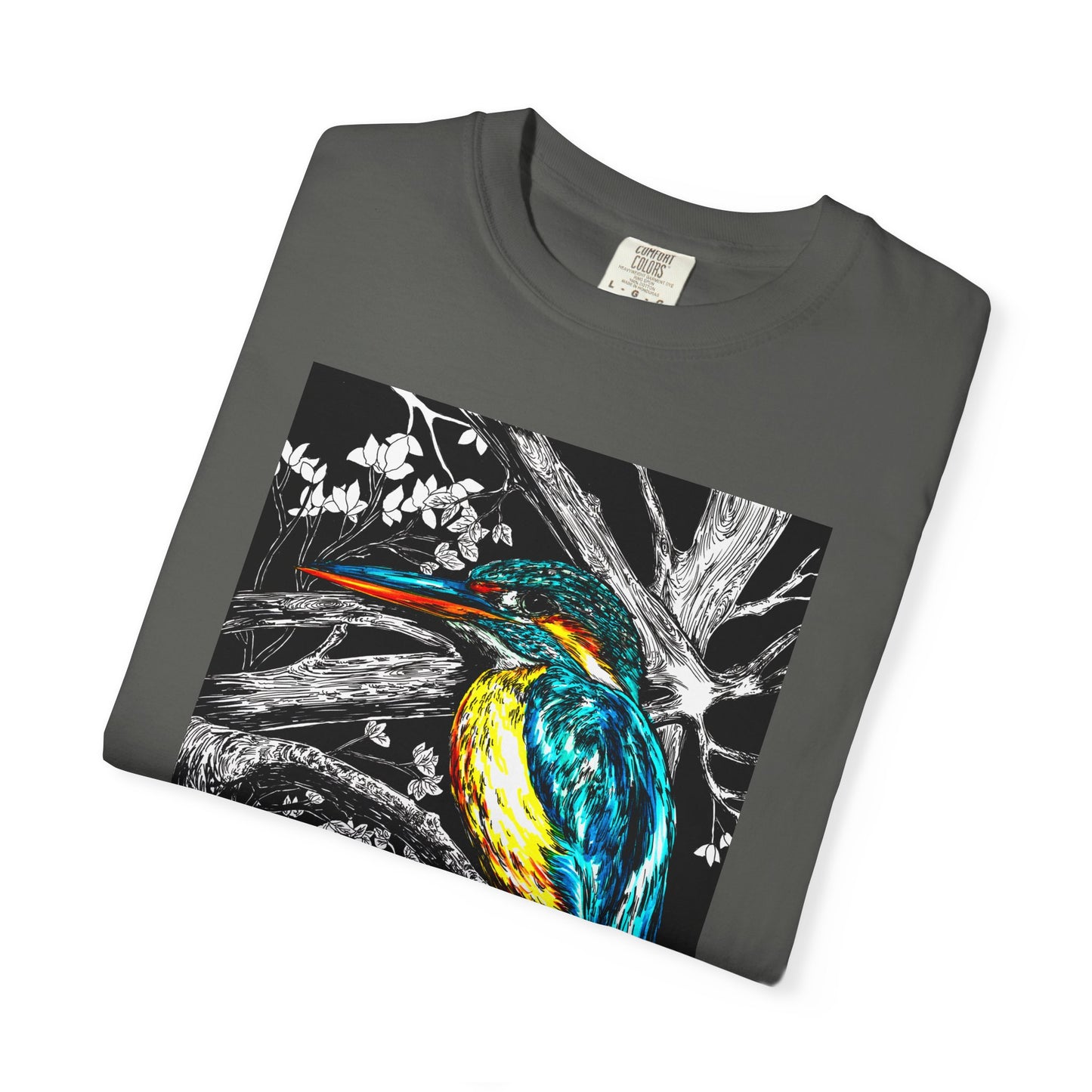 Vibrant Kingfisher Graphic Unisex T-Shirt - Nature Lover's Tee