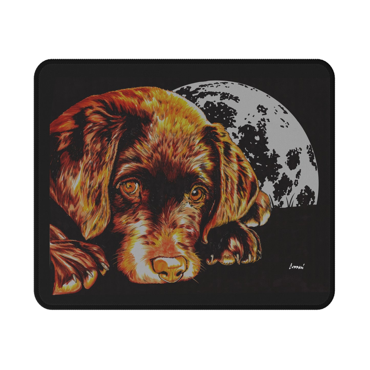 Chocolate Lab Puppy Design Gaming Mouse Pad