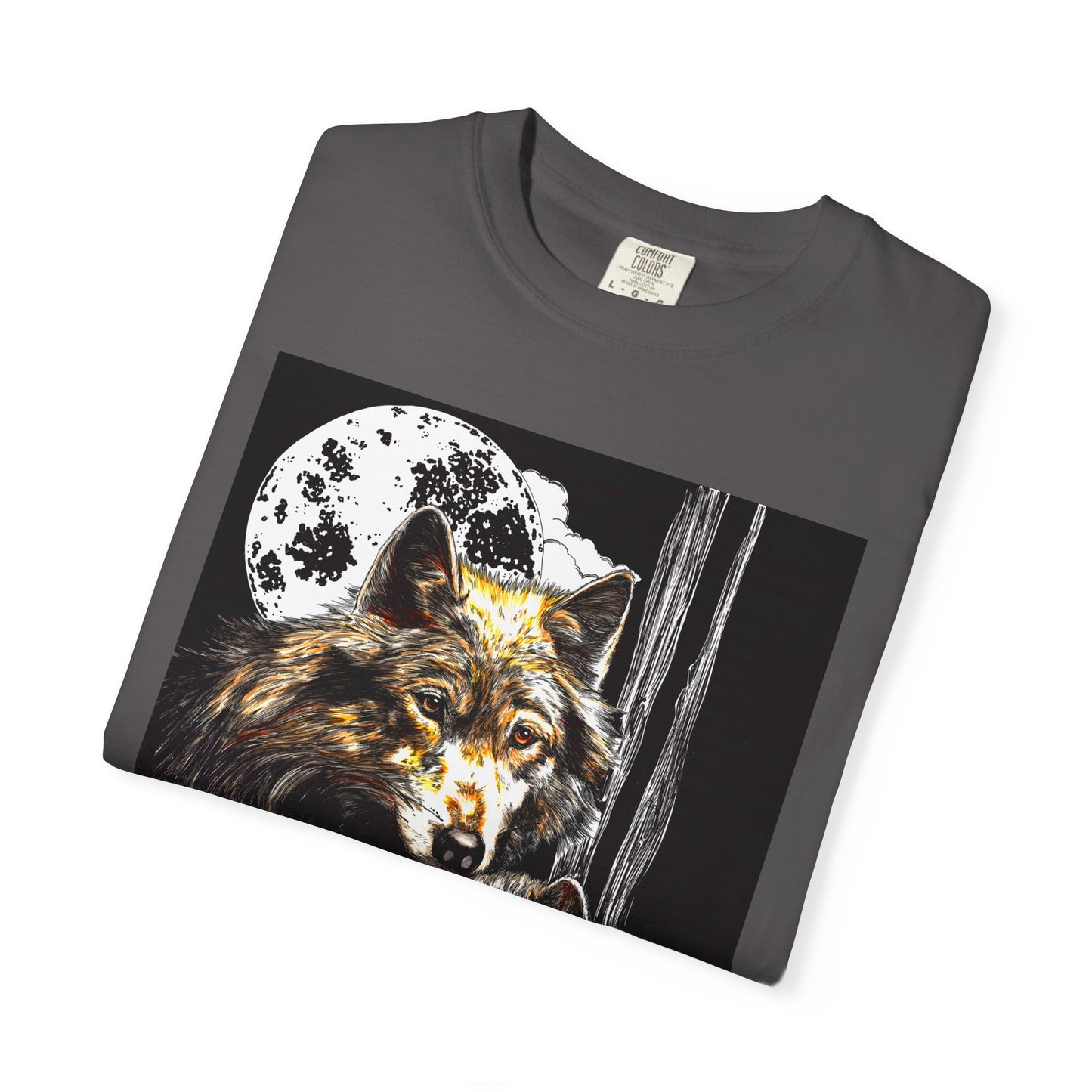 Wolf Family Garment-Dyed T-Shirt - Nature Inspired Art